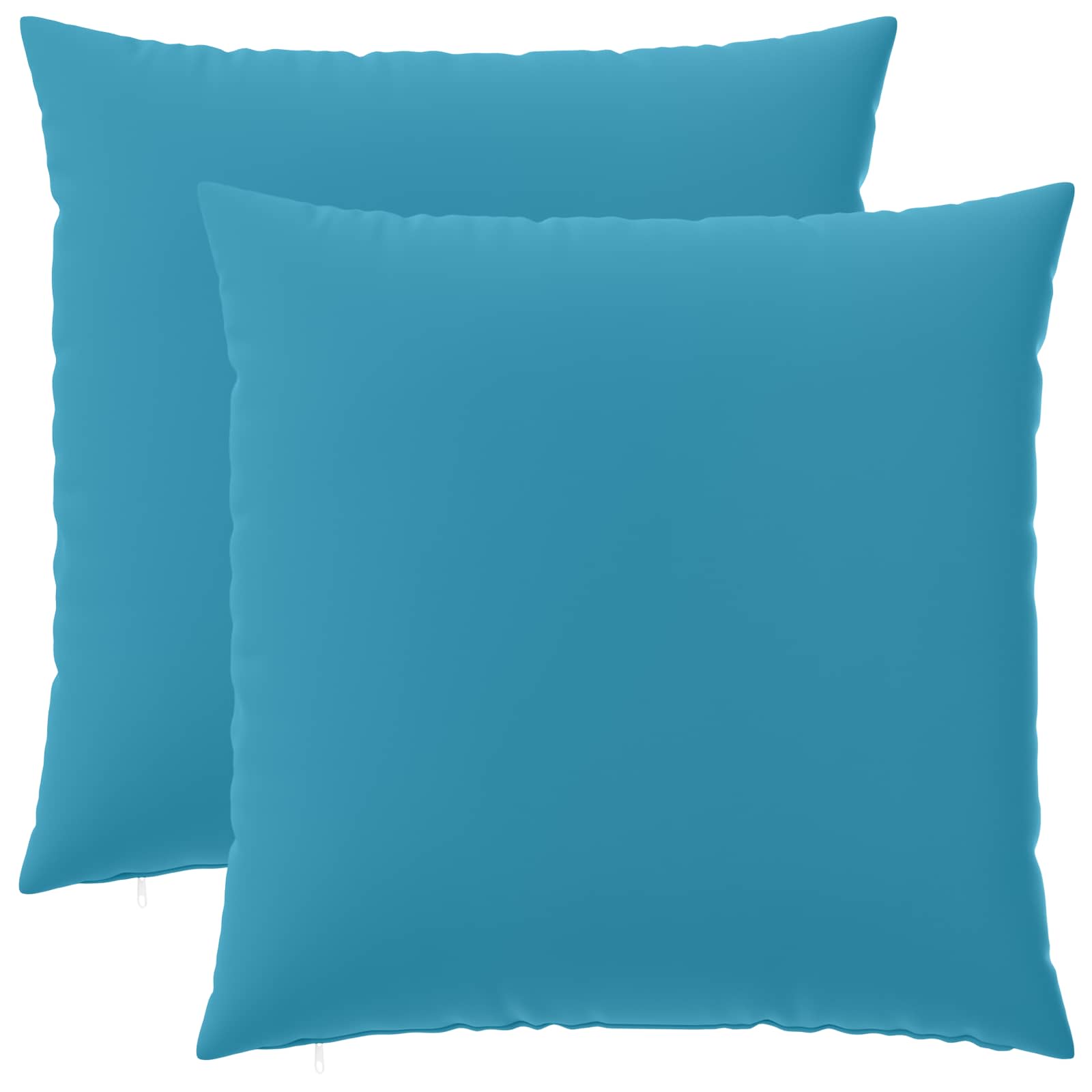 Κάλυμμα Μαξιλαριού 2 pcs HEERLEN Γαλάζιο 60 x 60 cm Πολυεστέρας