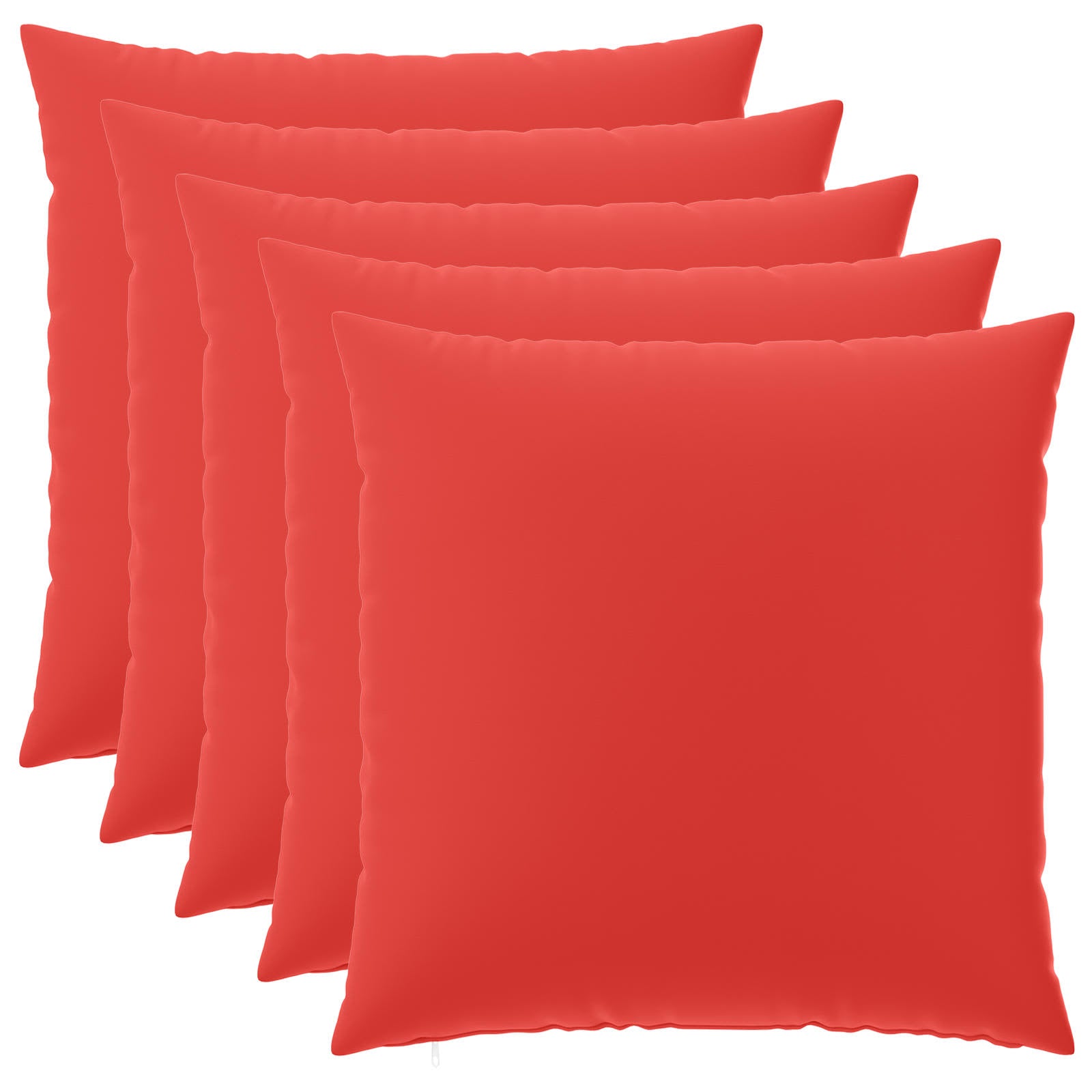 Κάλυμμα Μαξιλαριού 6 pcs HEERLEN Κόκκινο 60 x 60 cm Πολυεστέρας - Pakobazaar