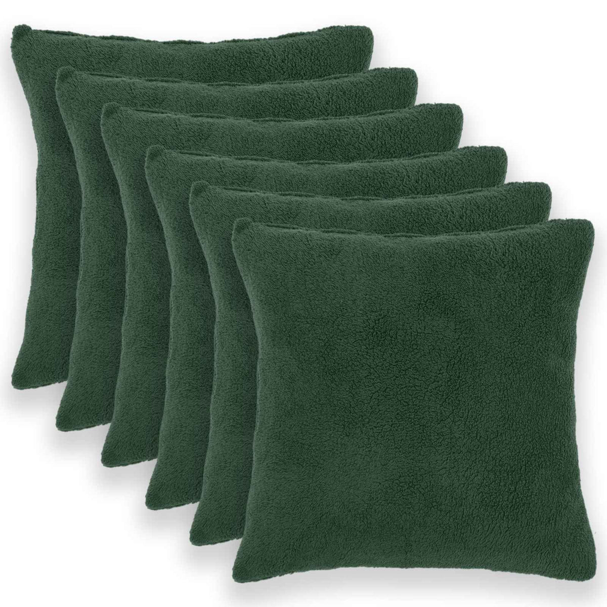 Κάλυμμα Μαξιλαριού 6 pcs HEERLEN Σκούρο Πράσινο 60 x 60 cm - Pakobazaar