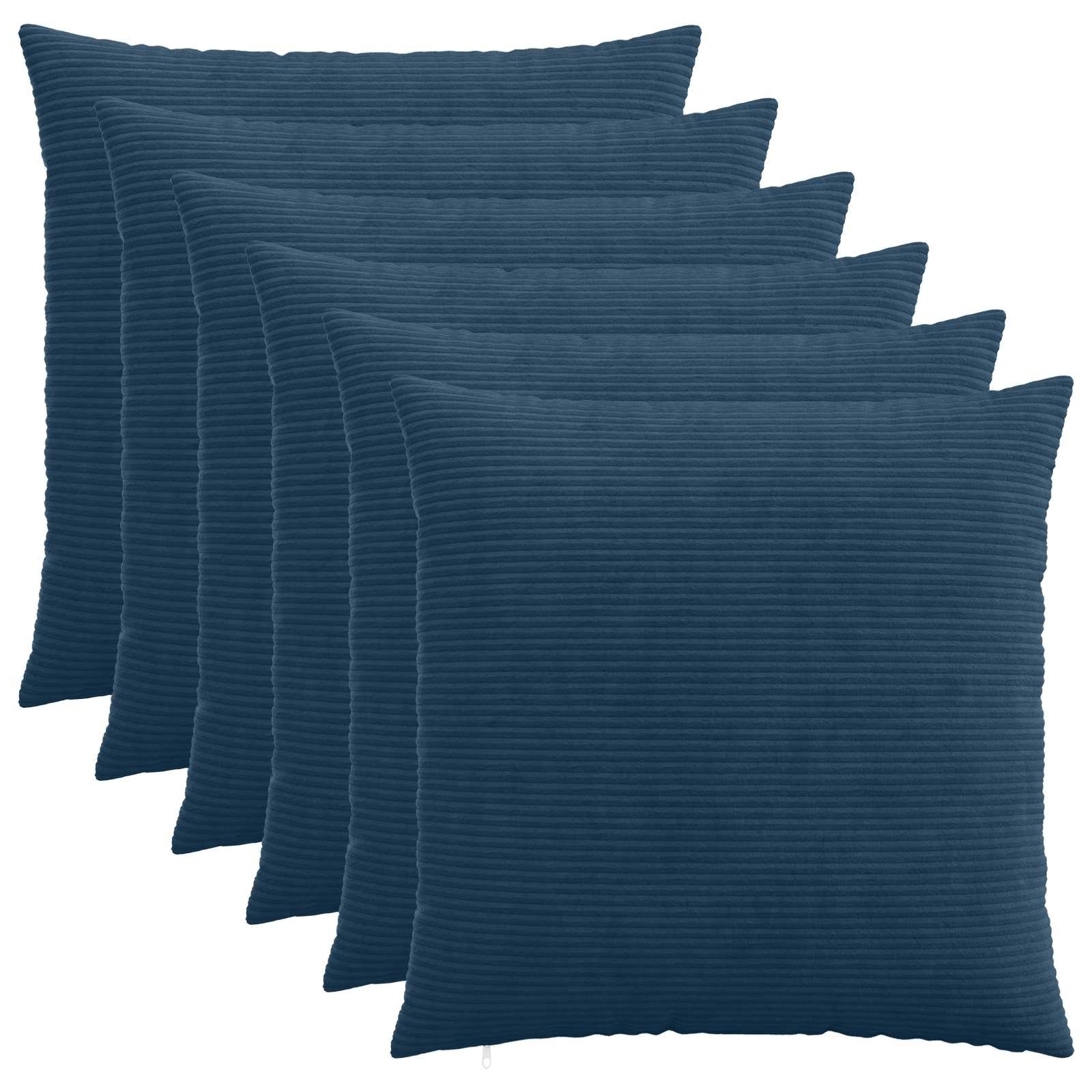 Κάλυμμα Μαξιλαριού 6 pcs HEERLEN Σκούρο μπλε 65 x 65 εκ. - Pakobazaar