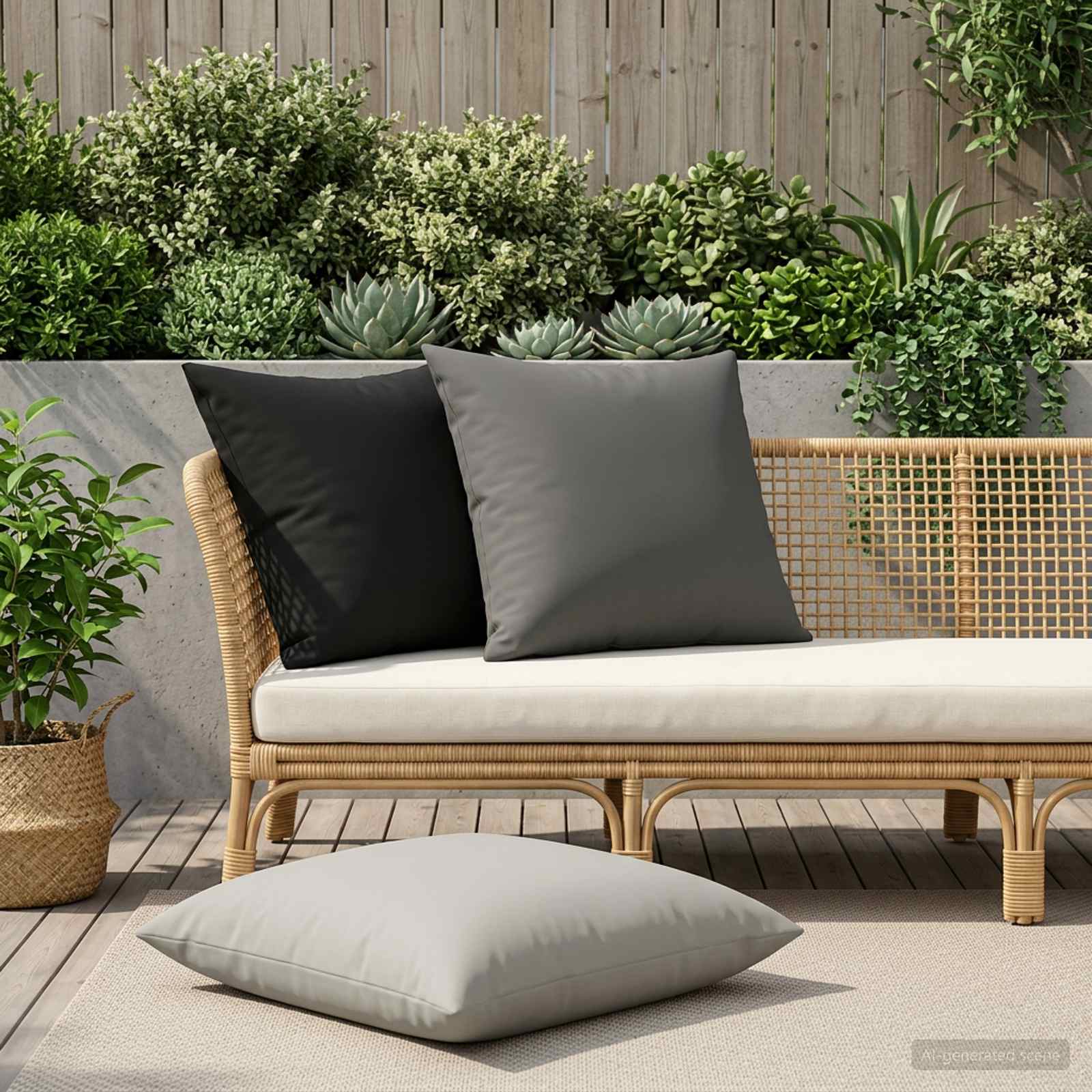 Κάλυμμα Μαξιλαριού 2 pcs HEERLEN Γκρι 80 x 80 cm Πολυεστέρας
