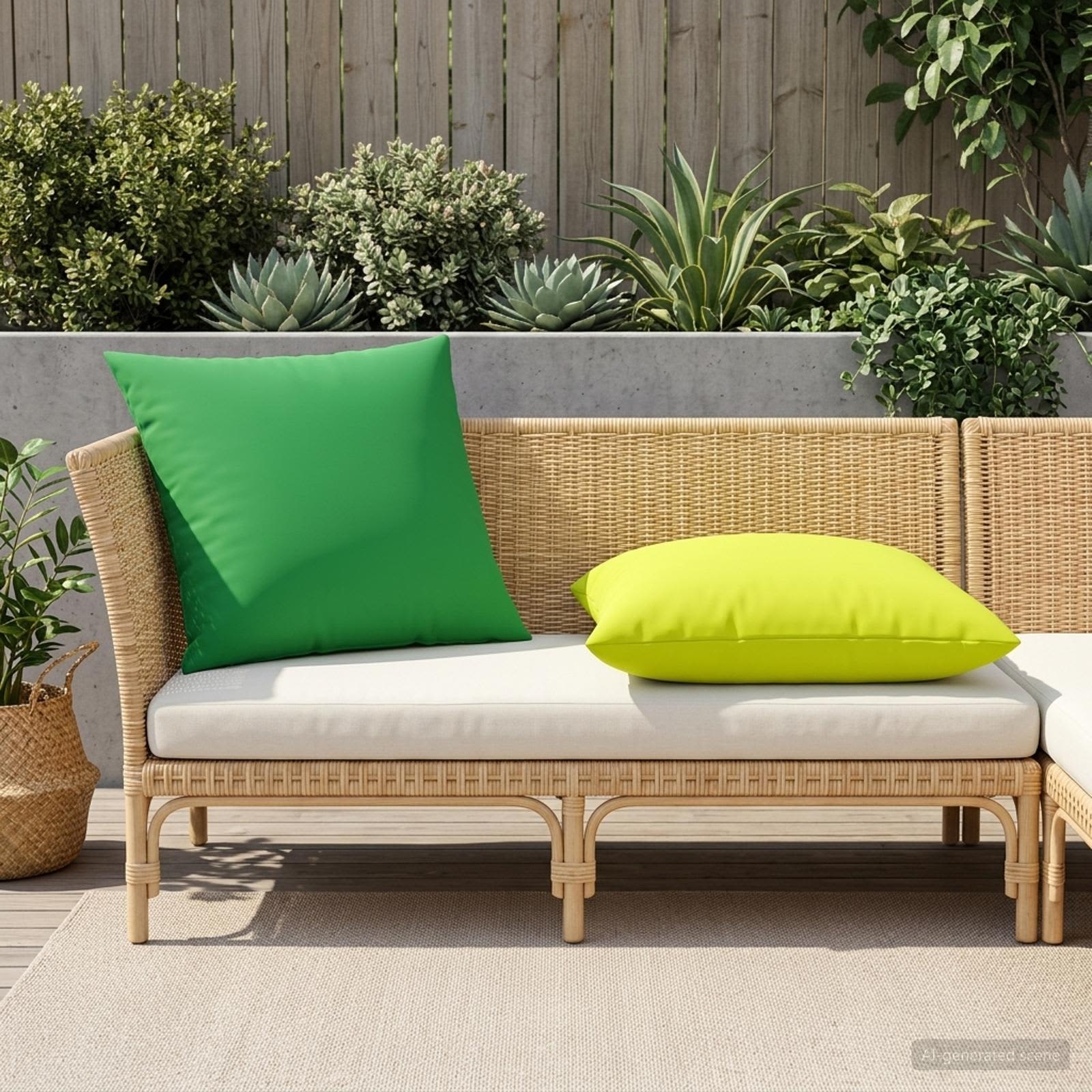Κάλυμμα Μαξιλαριού 2 pcs HEERLEN Φωτεινό Πράσινο 80 x 80 cm