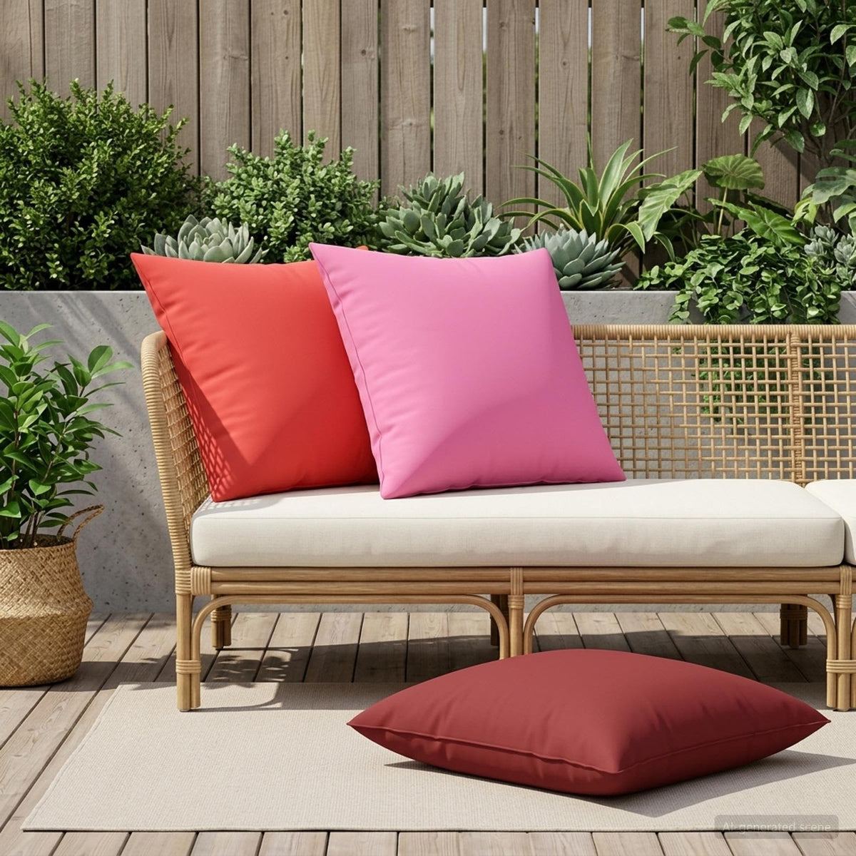Κάλυμμα Μαξιλαριού 2 pcs HEERLEN Ροζ 80 x 80 cm Πολυεστέρας