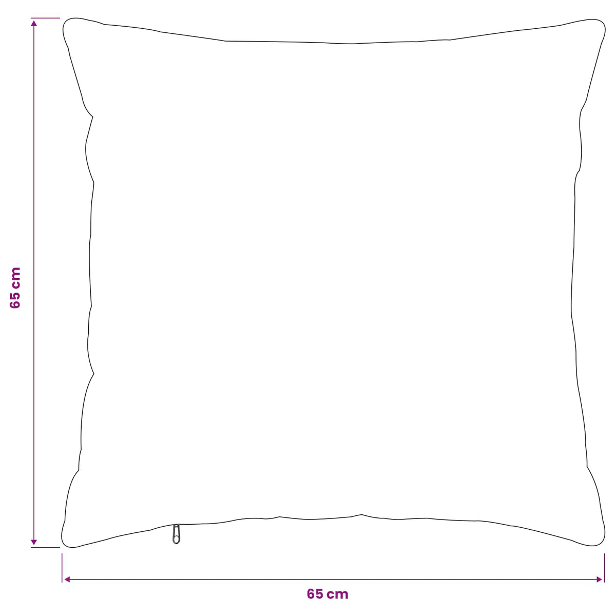 Κάλυμμα Μαξιλαριού 2 pcs HEERLEN Μαύρο 65 x 65 εκ. Φανέλα - Pakobazaar