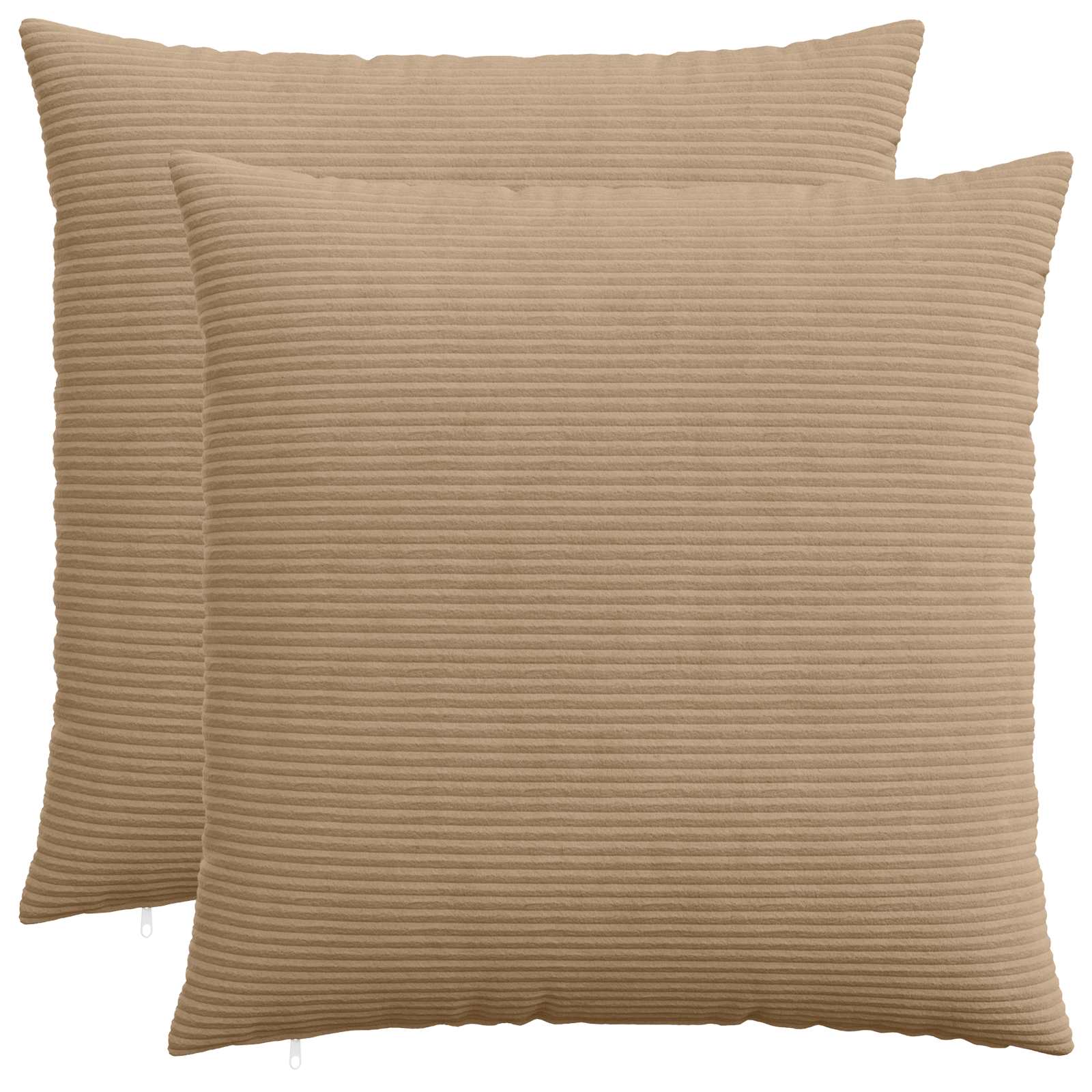Κάλυμμα Μαξιλαριού 2 pcs HEERLEN Καφέ 70 x 70 cm κορντουρόι - Pakobazaar