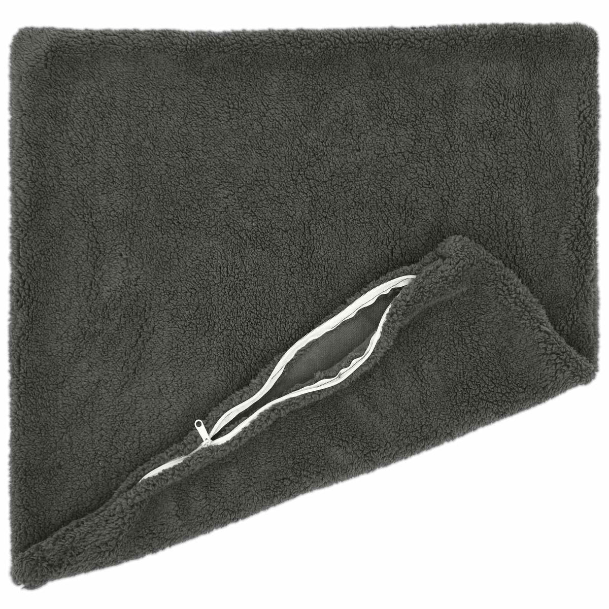 Κάλυμμα Μαξιλαριού 2 pcs HEERLEN Σκούρο Γκρι 70 x 70 cm Μπουκλέ