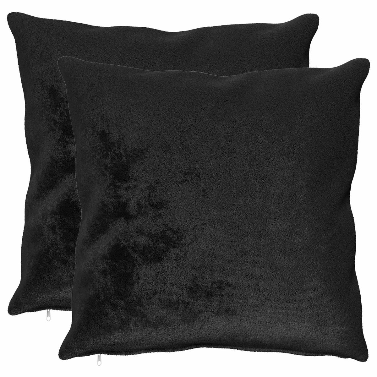 Κάλυμμα Μαξιλαριού 2 pcs HEERLEN Μαύρο 70 x 70 cm Φανέλα - Pakobazaar