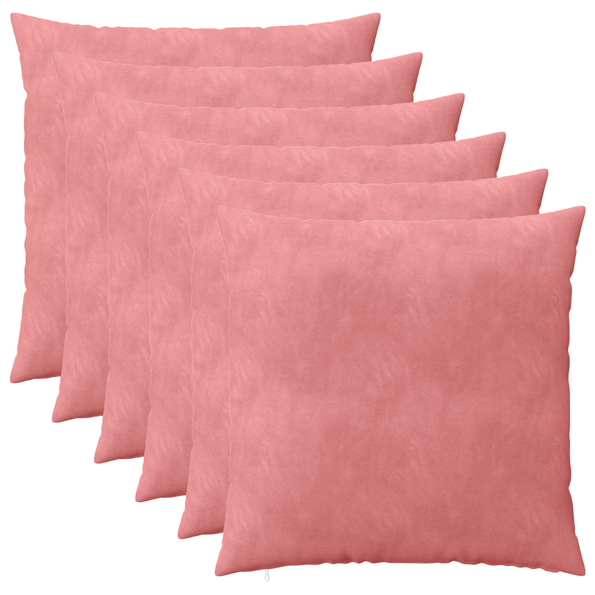 Κάλυμμα Μαξιλαριού 6 pcs HEERLEN Ροζ 80 x 80 cm Βελούδο - Pakobazaar