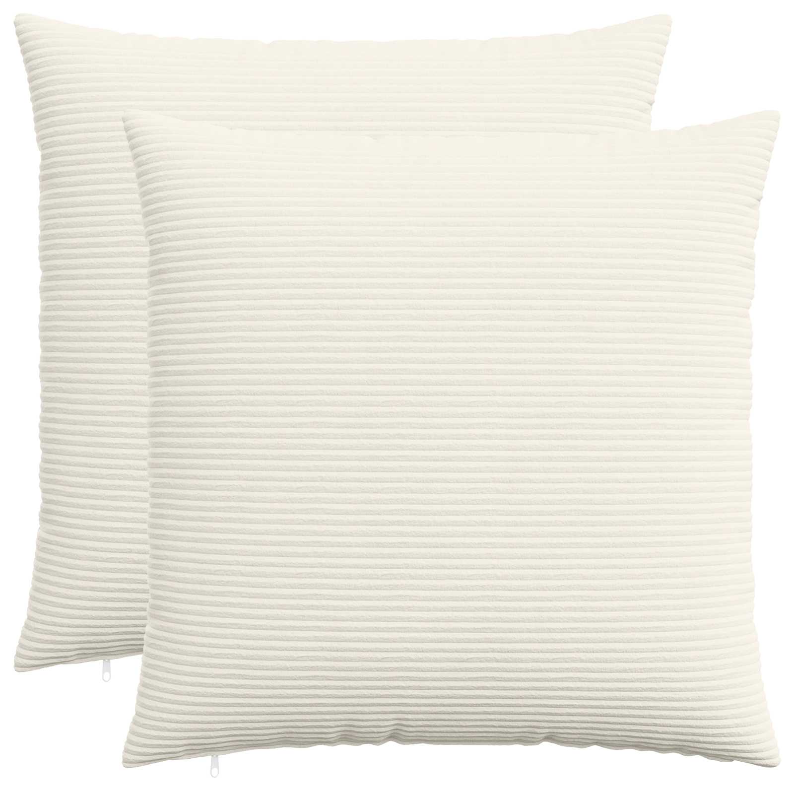 Κάλυμμα Μαξιλαριού 2 pcs HEERLEN Κρεμ 80 x 80 cm κορντουρόι - Pakobazaar