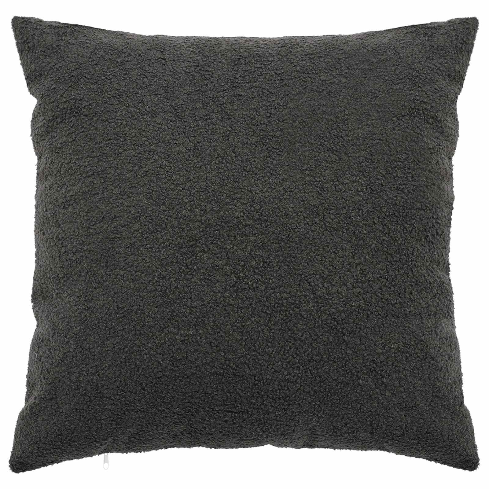 Κάλυμμα Μαξιλαριού 2 pcs HEERLEN Σκούρο Γκρι 80 x 80 cm Μπουκλέ