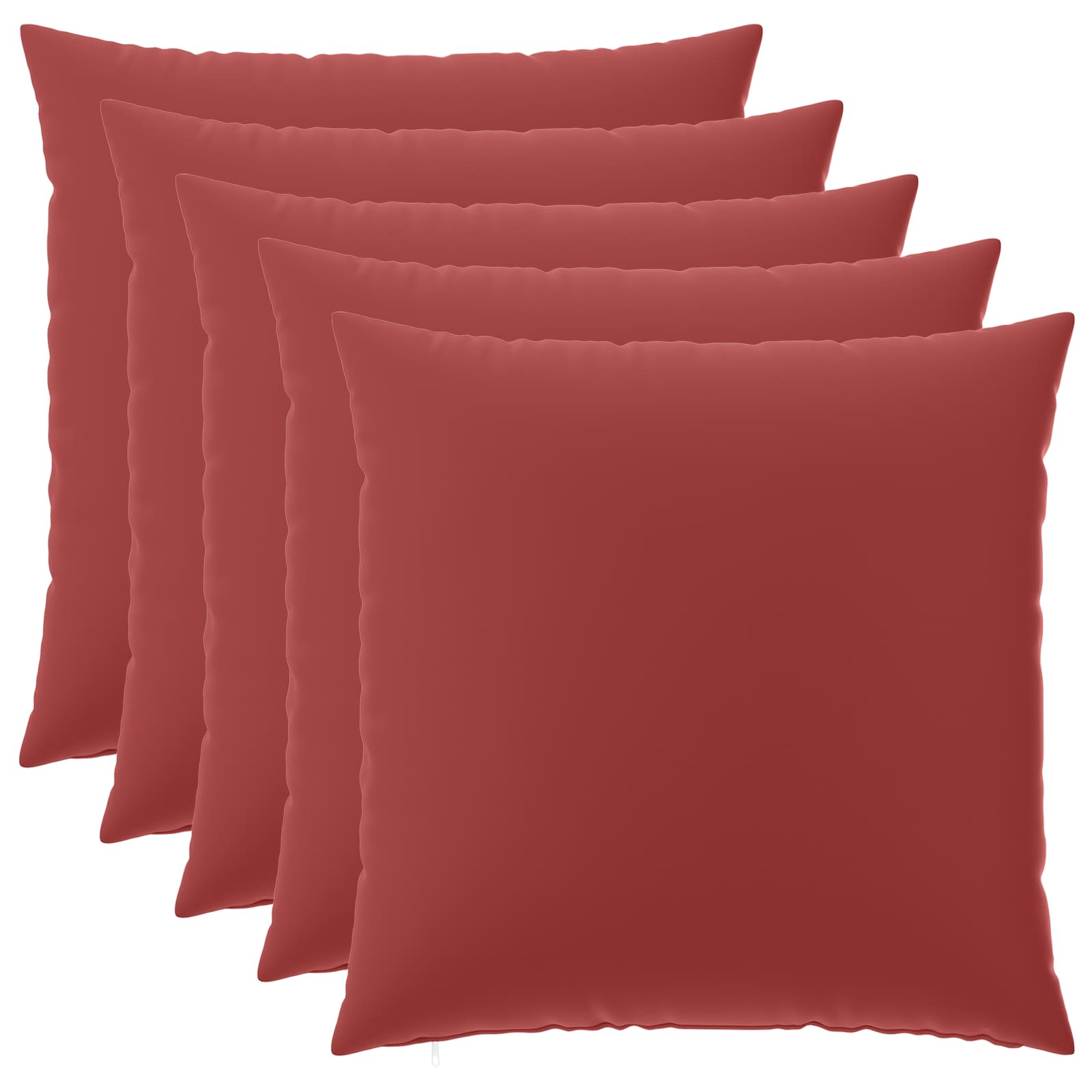 Κάλυμμα Μαξιλαριού 6 pcs HEERLEN Κόκκινο 80 x 80 cm Πολυεστέρας - Pakobazaar