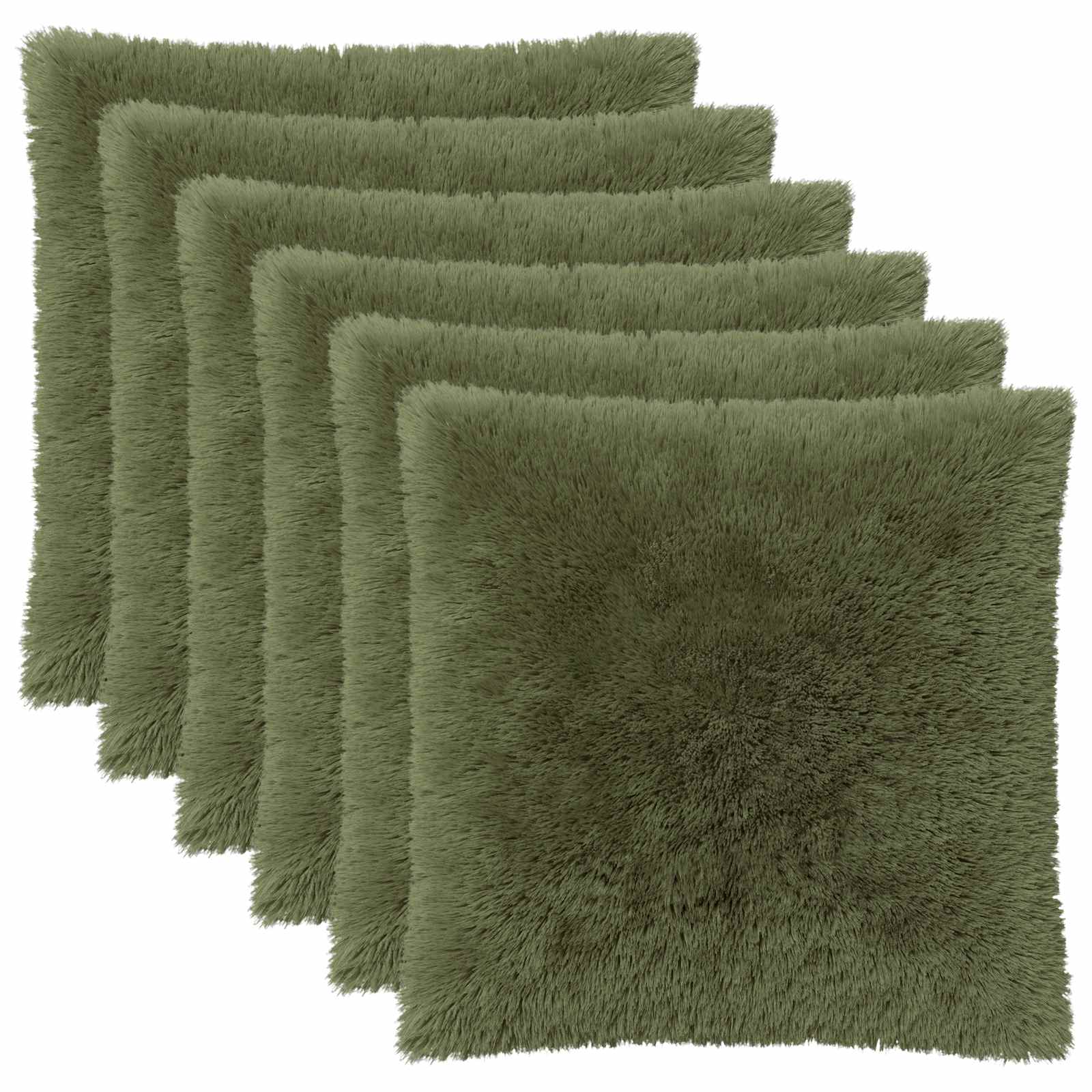 Κάλυμμα Μαξιλαριού 6 pcs HEERLEN Πράσινο 80 x 80 cm PV Φλίς