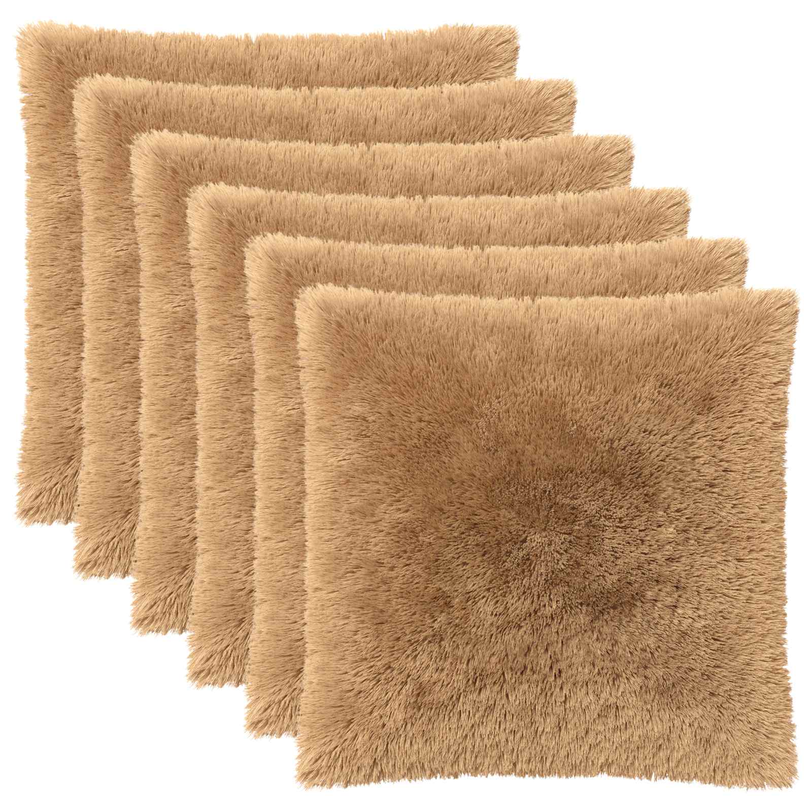 Κάλυμμα Μαξιλαριού 6 pcs HEERLEN Taupe 80 x 80 cm PV Φλίς