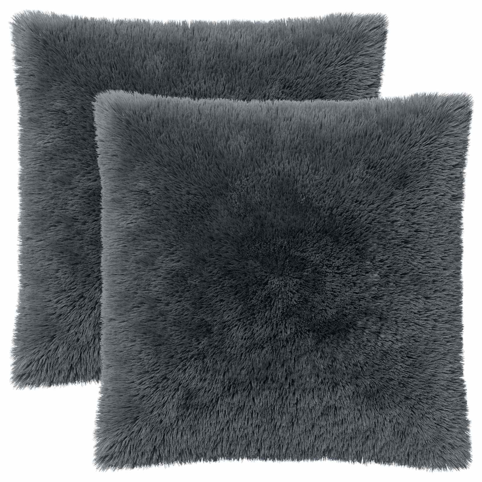 Κάλυμμα Μαξιλαριού 2 pcs HEERLEN Ανθρακί 80 x 80 cm PV Φλίς