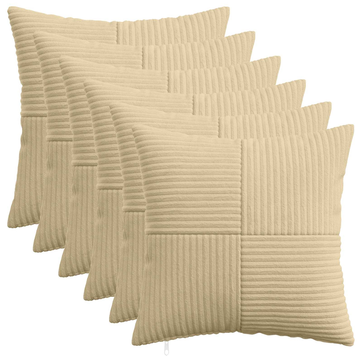 Κάλυμμα Μαξιλαριού 6 pcs ALMELO Γκρι Πράσινο 30 x 30 cm - Pakobazaar