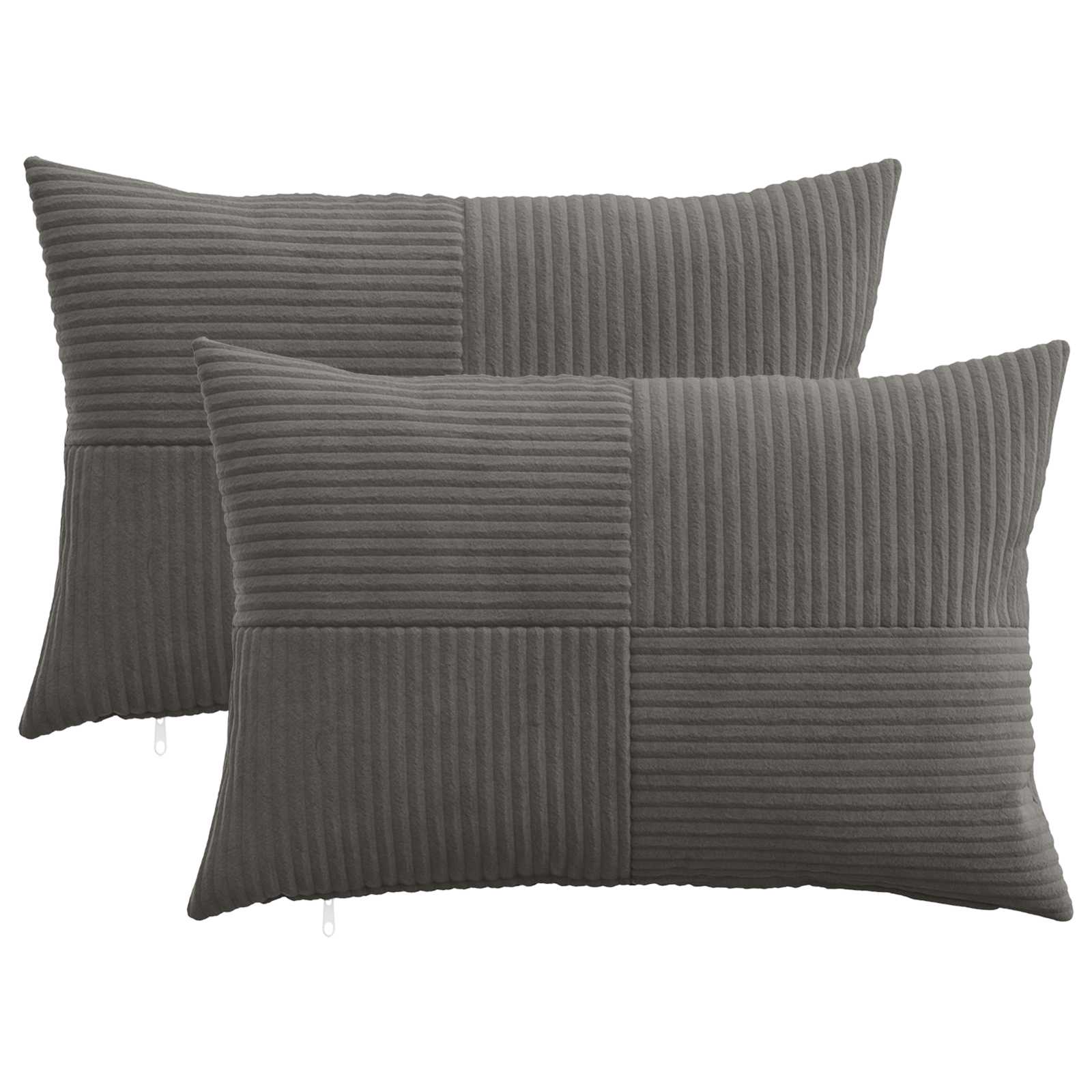 Κάλυμμα Μαξιλαριού 2 pcs ALMELO Σκούρο Γκρι 30 x 50 cm
