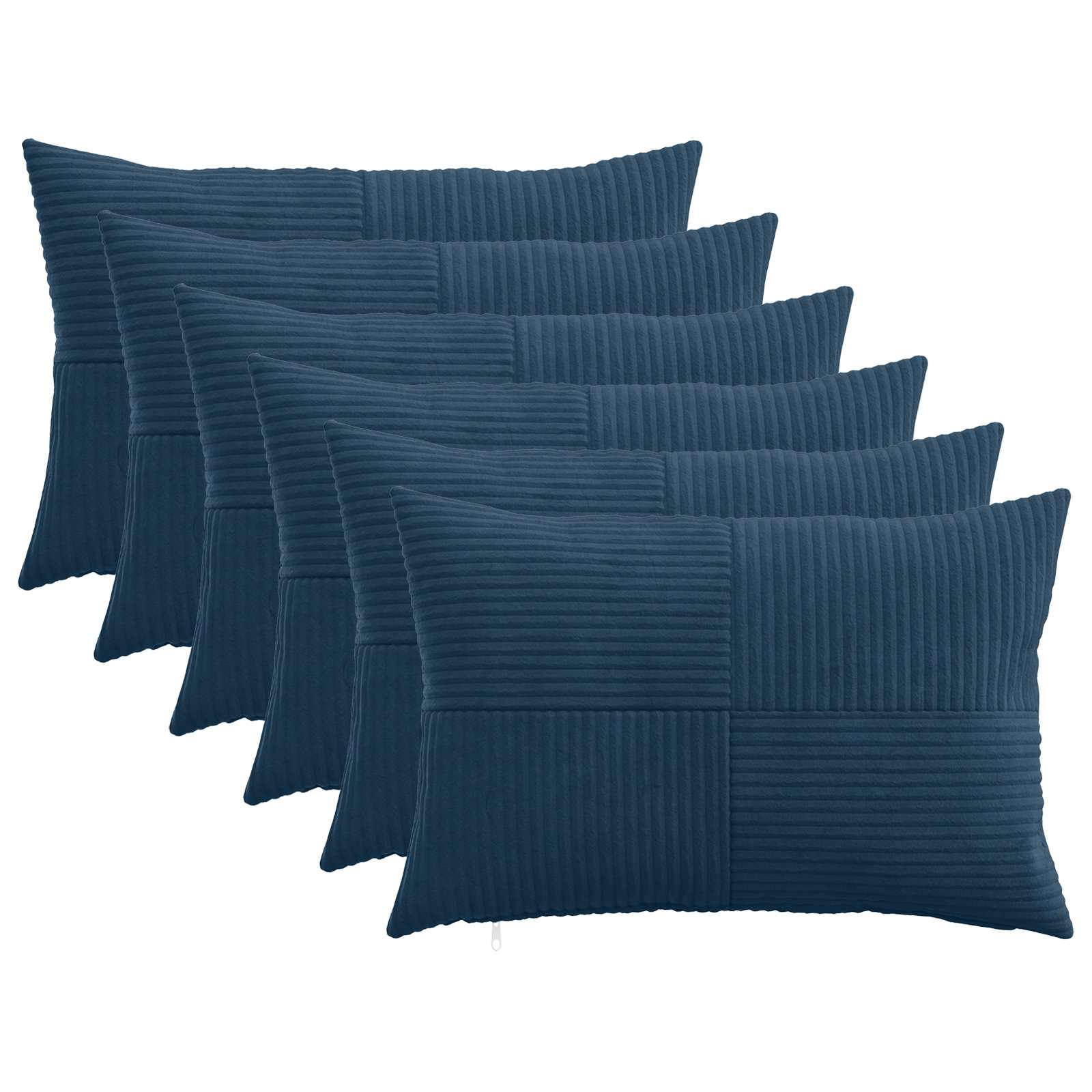 Κάλυμμα Μαξιλαριού 6 pcs ALMELO Σκούρο μπλε 30 x 50 cm