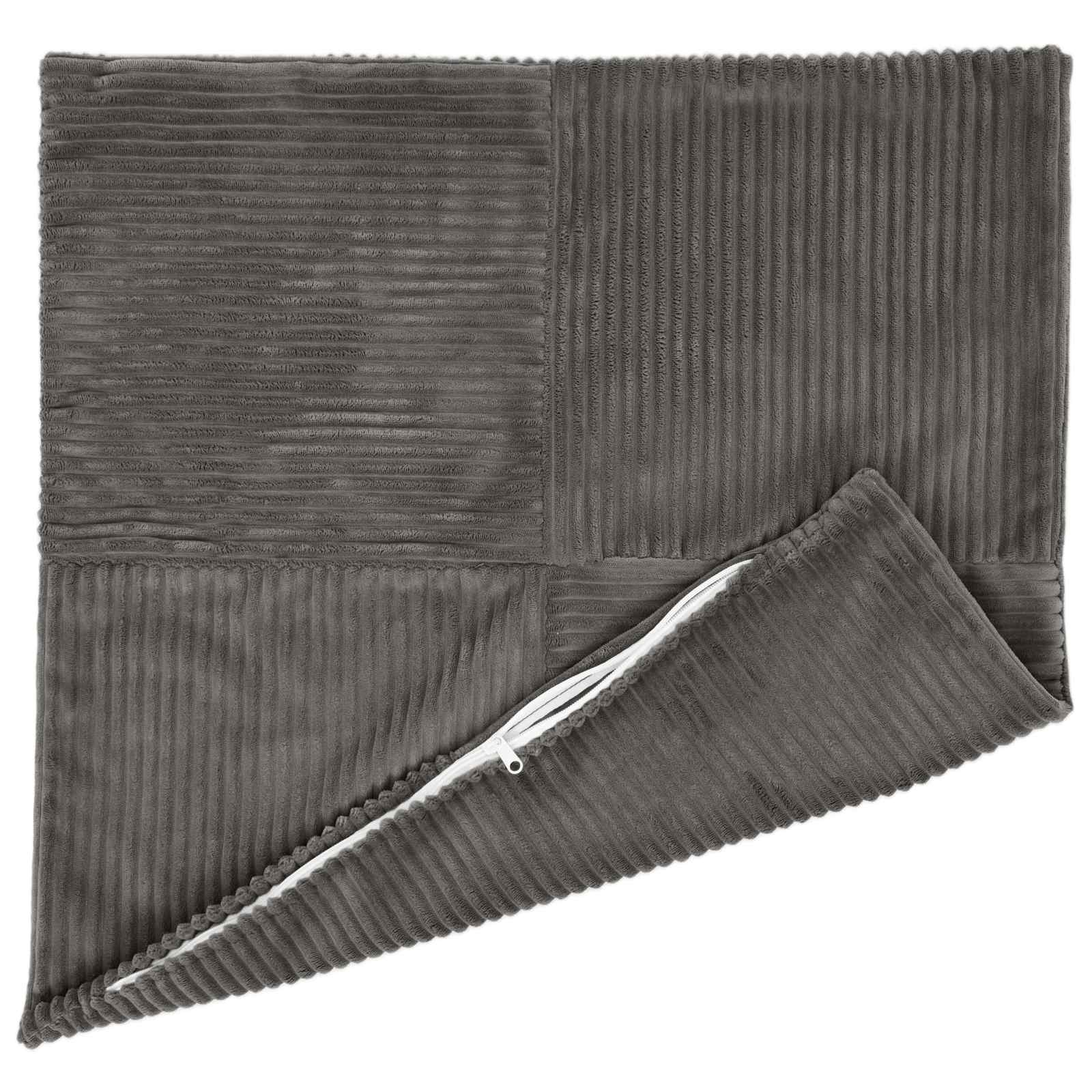 Κάλυμμα Μαξιλαριού 6 pcs ALMELO Σκούρο Γκρι 35 x 35 cm - Pakobazaar