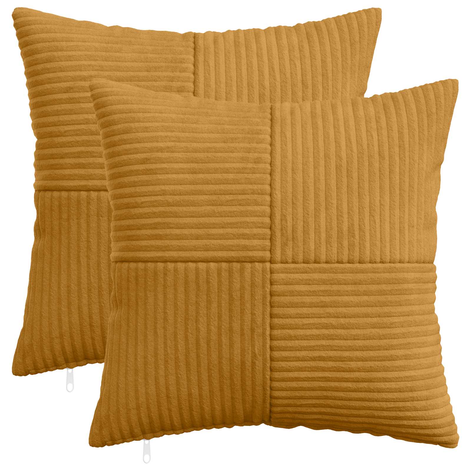 Κάλυμμα Μαξιλαριού 2 pcs ALMELO Κίτρινο 40 x 40 cm κορντουρόι
