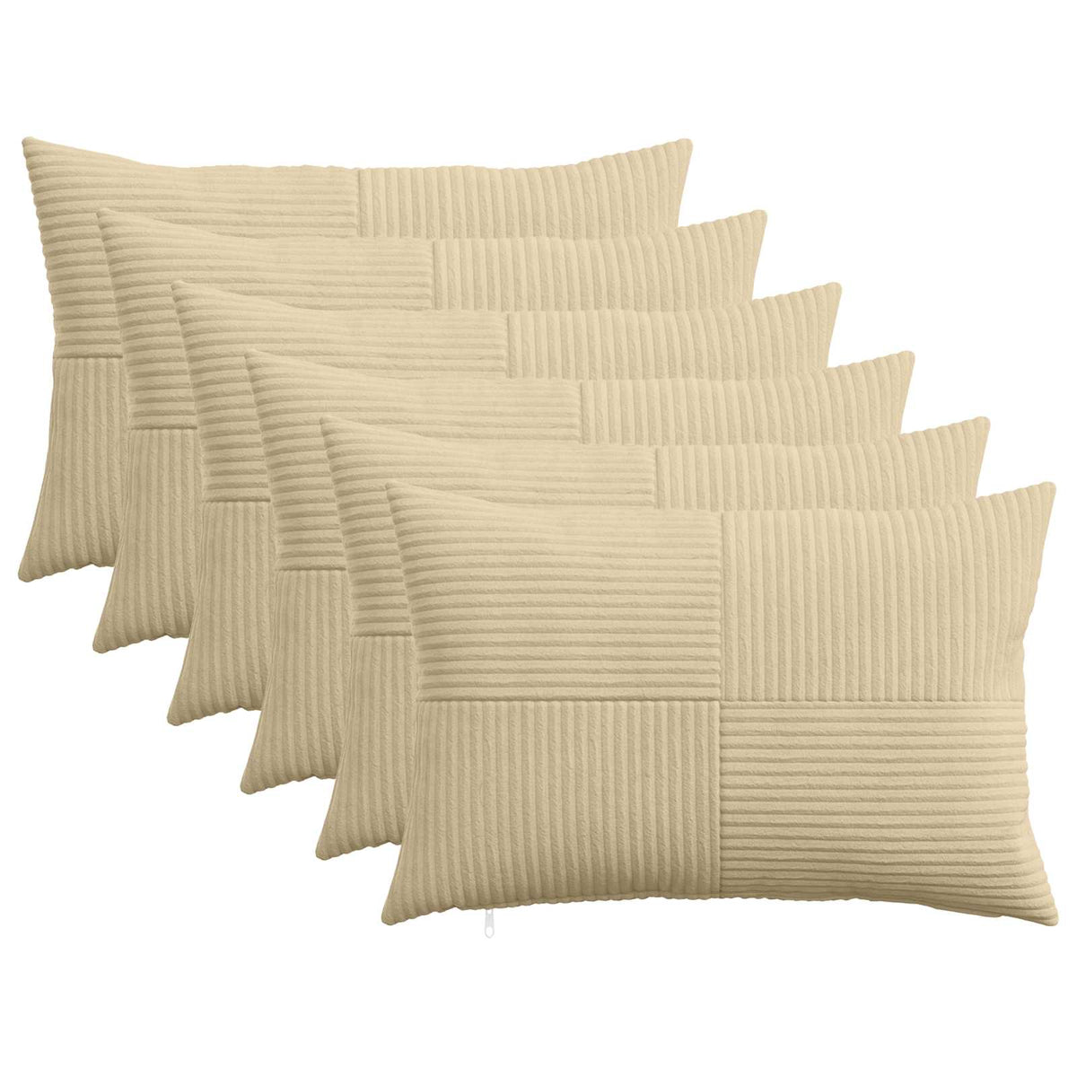 Κάλυμμα Μαξιλαριού 6 pcs ALMELO Γκρι Πράσινο 40 x 60 cm
