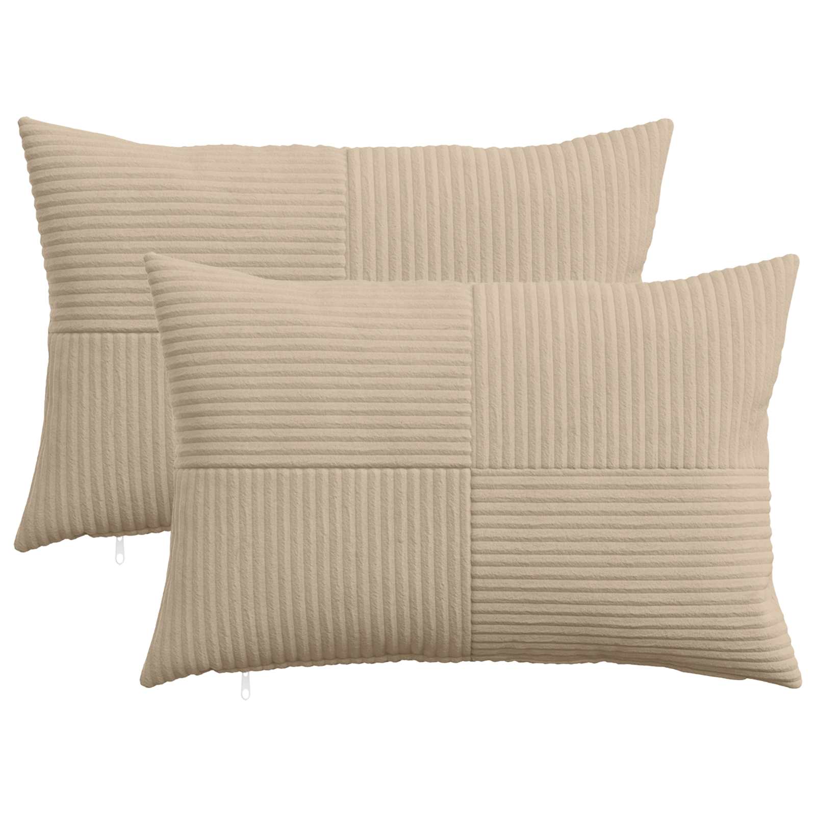Κάλυμμα Μαξιλαριού 2 pcs ALMELO Taupe 40 x 60 cm κορντουρόι - Pakobazaar