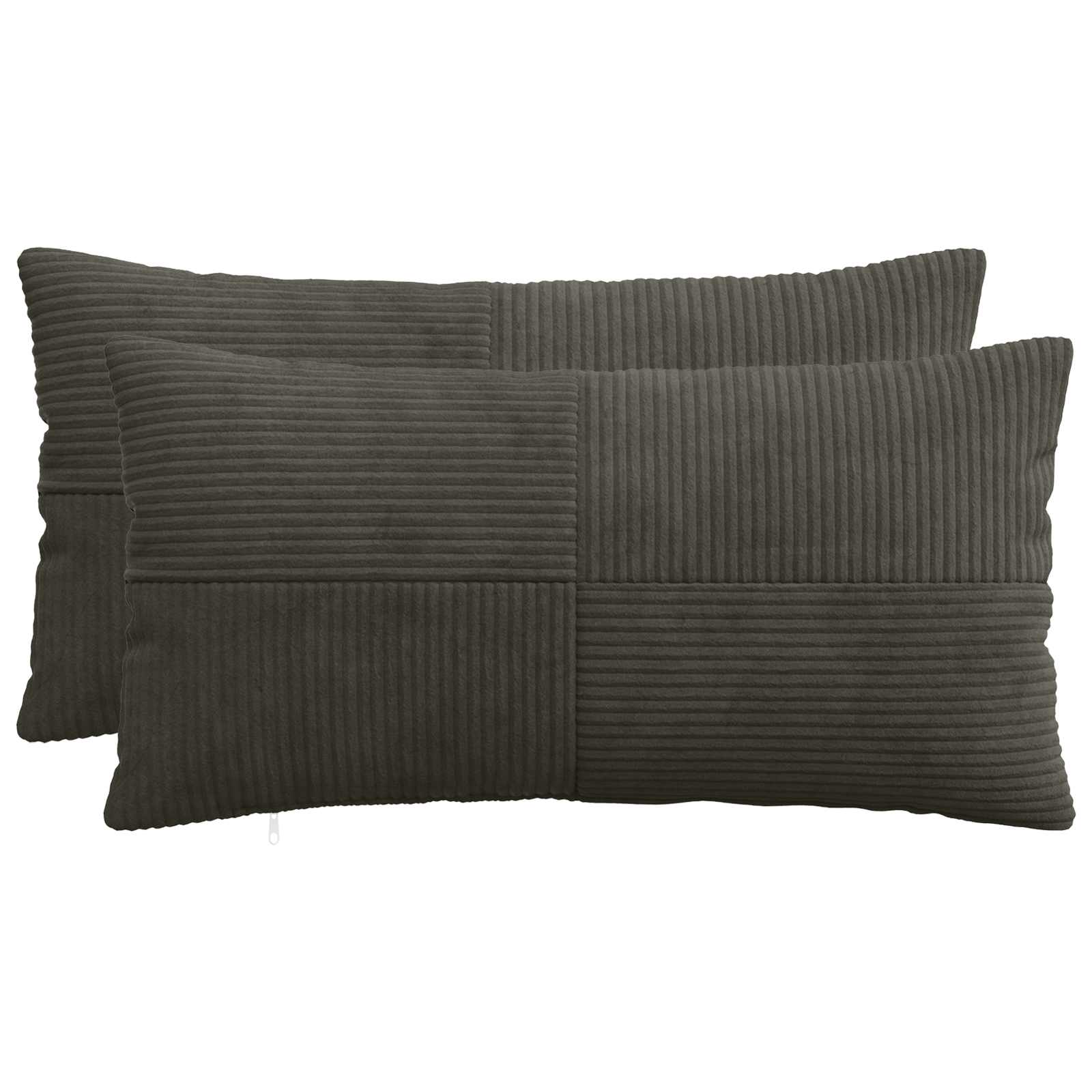 Κάλυμμα Μαξιλαριού 2 pcs ALMELO Ανθρακί 40 x 70 cm κορντουρόι