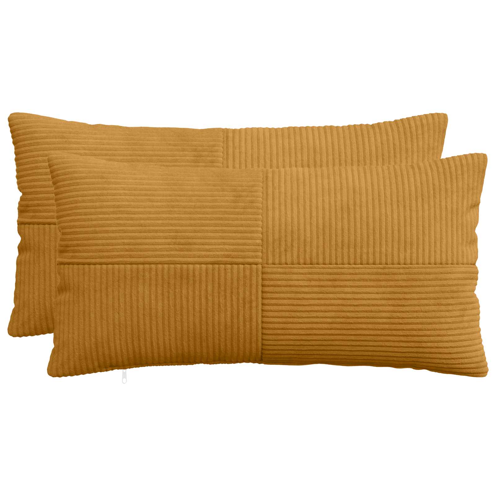 Κάλυμμα Μαξιλαριού 2 pcs ALMELO Κίτρινο 40 x 70 cm κορντουρόι - Pakobazaar