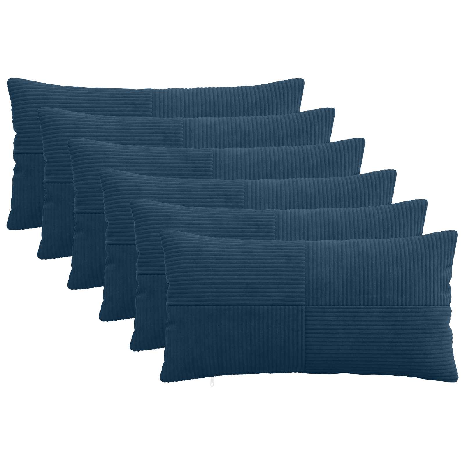 Κάλυμμα Μαξιλαριού 6 pcs ALMELO Σκούρο μπλε 40 x 70 cm