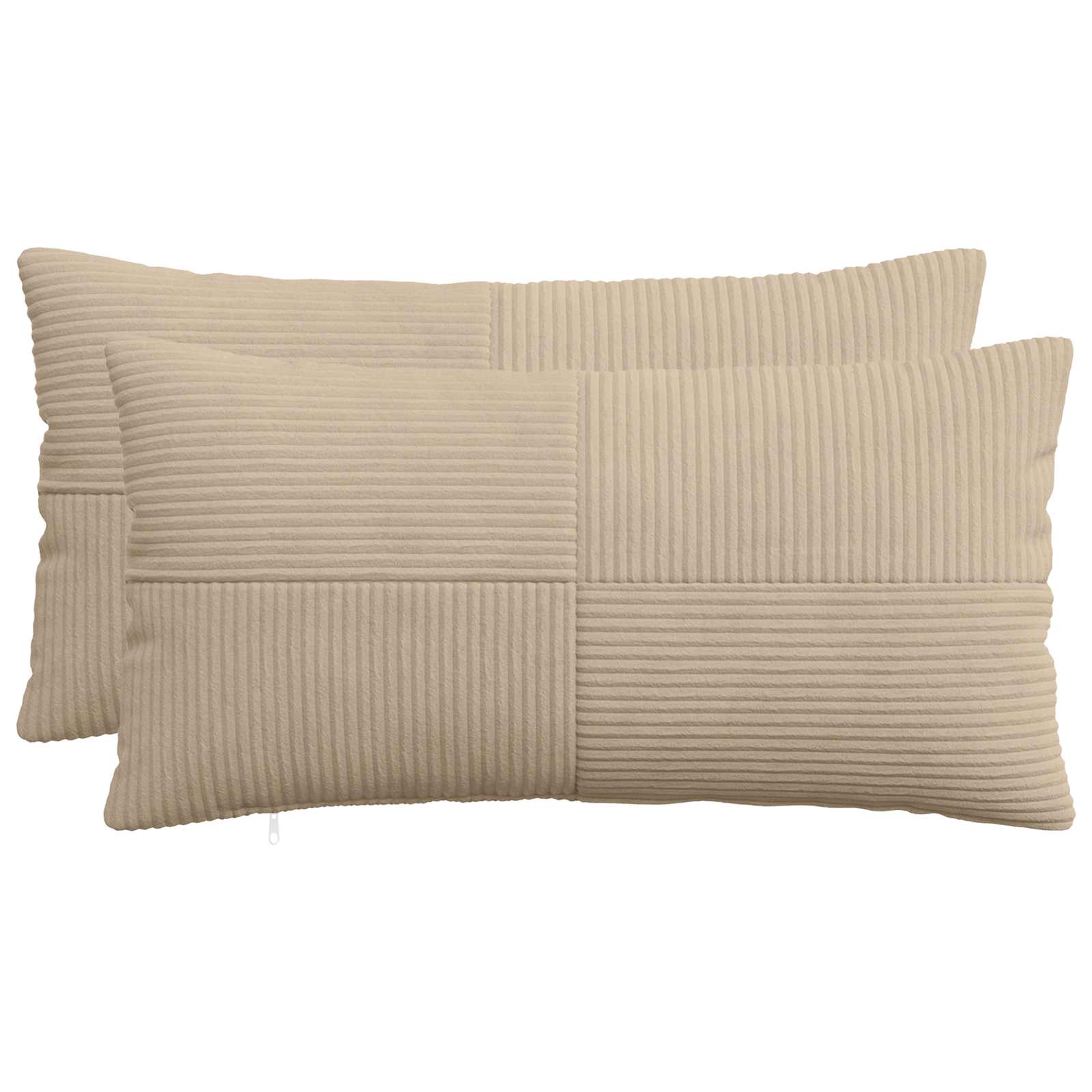 Κάλυμμα Μαξιλαριού 2 pcs ALMELO Taupe 40 x 70 cm κορντουρόι - Pakobazaar