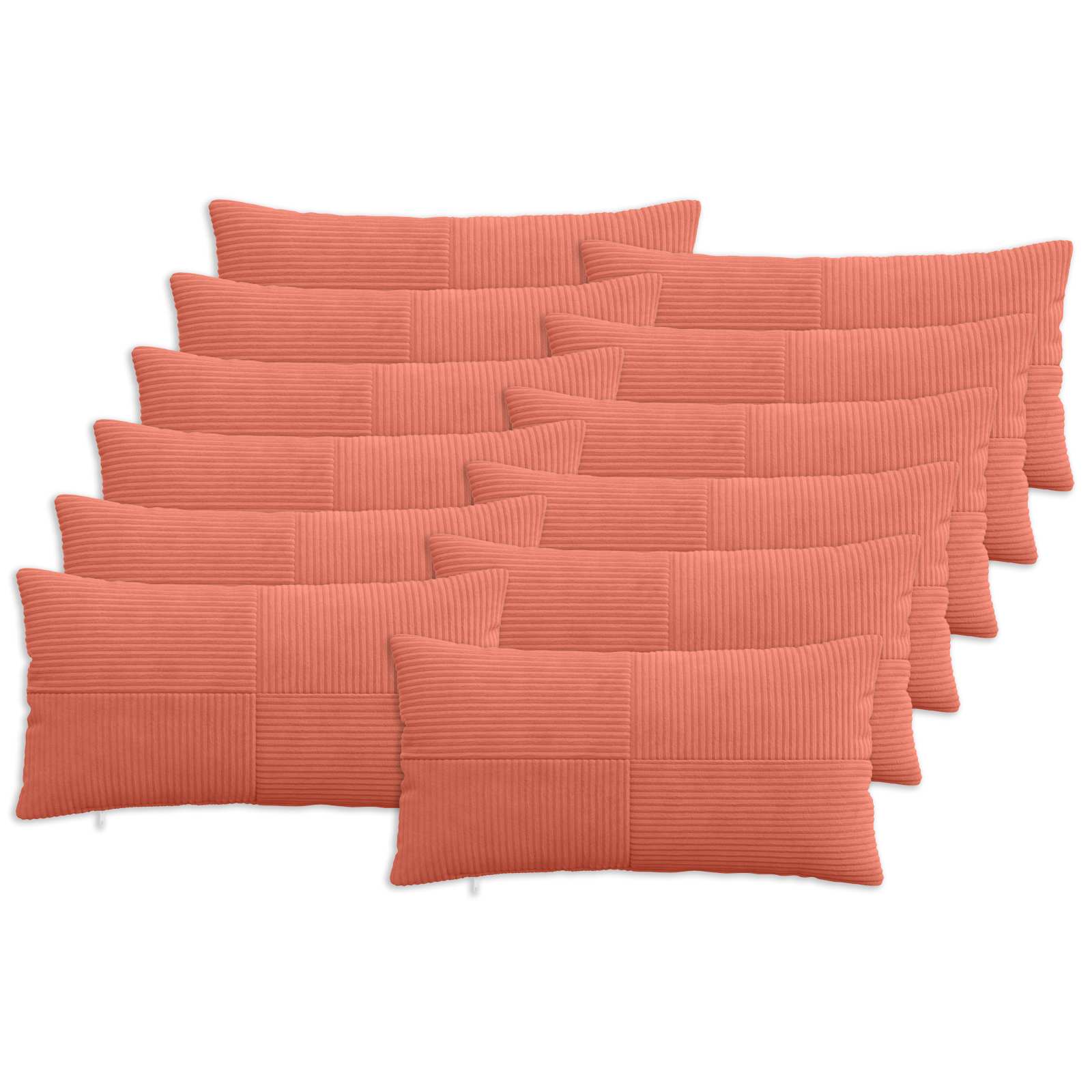 Κάλυμμα Μαξιλαριού 12 pcs ALMELO Κόκκινο Πορτοκαλί 40 x 80 cm