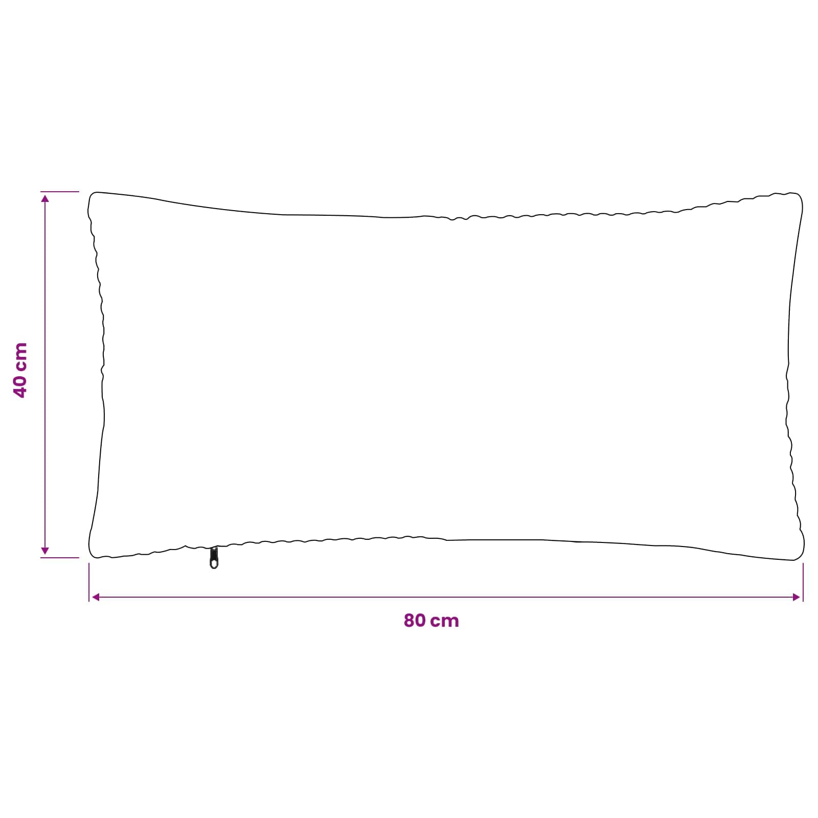 Κάλυμμα Μαξιλαριού 2 pcs ALMELO Ανθρακί 40 x 80 cm κορντουρόι - Pakobazaar