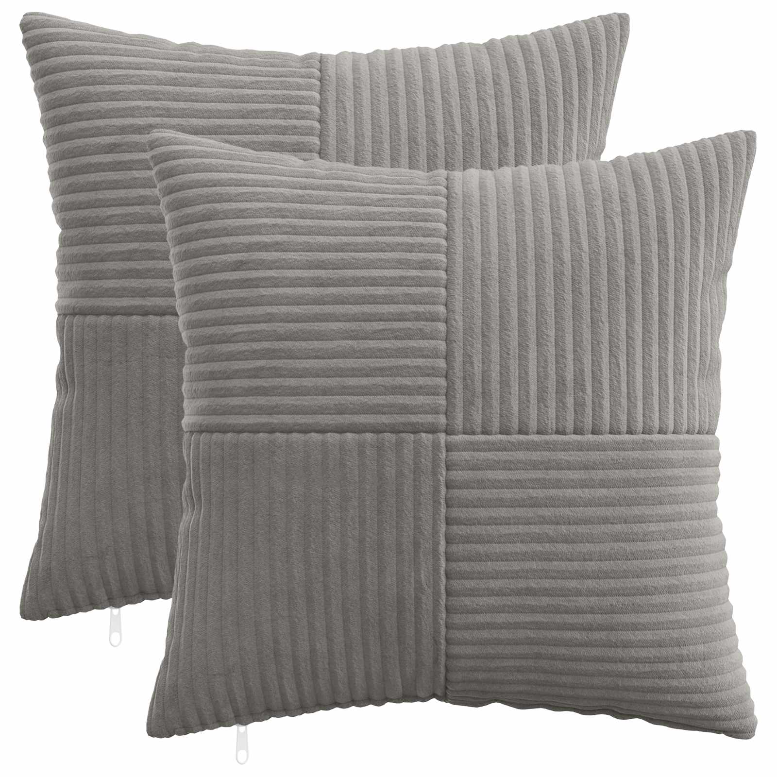 Κάλυμμα Μαξιλαριού 2 pcs ALMELO Ανοιχτό γκρι 50 x 50 cm - Pakobazaar