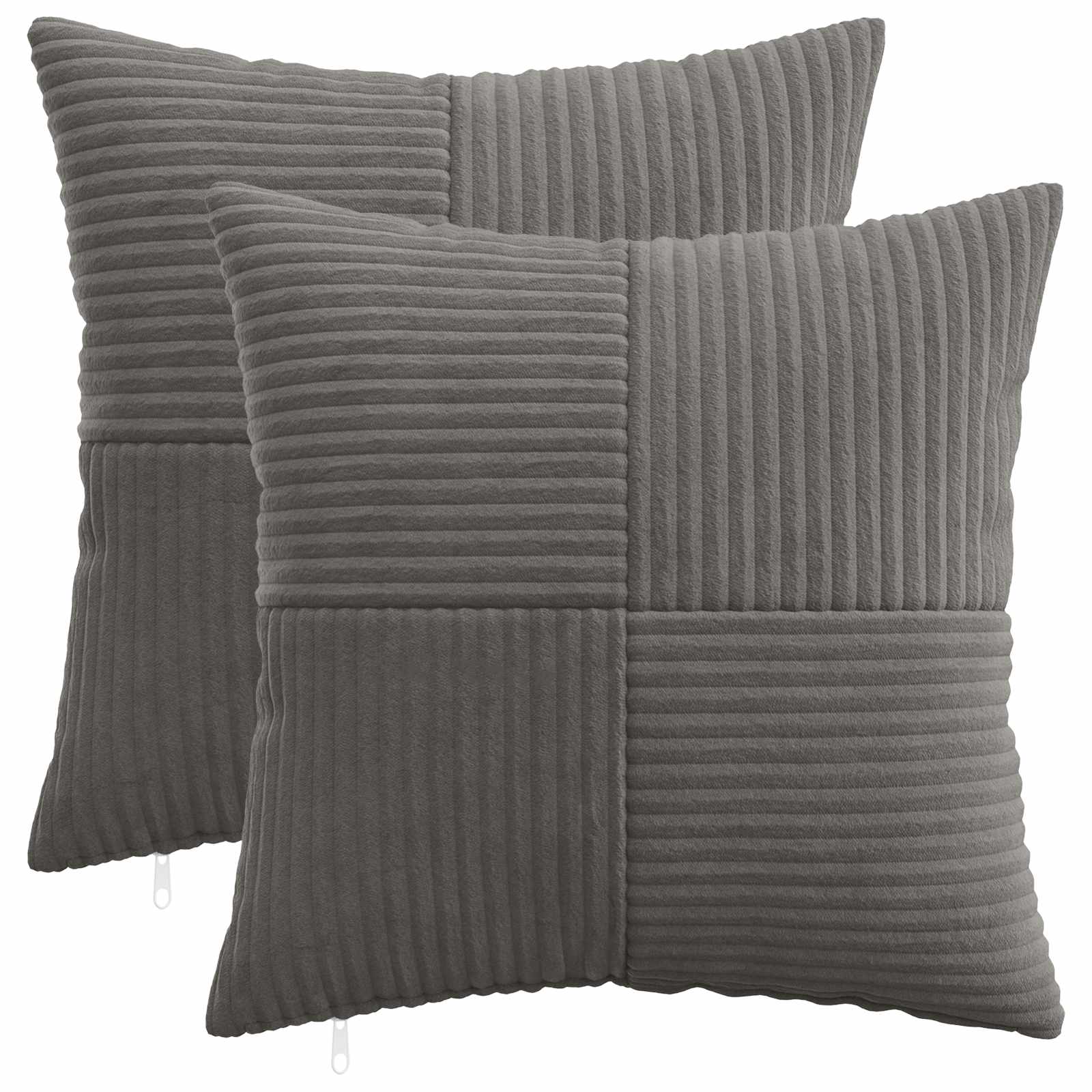 Κάλυμμα Μαξιλαριού 2 pcs ALMELO Σκούρο Γκρι 50 x 50 cm - Pakobazaar