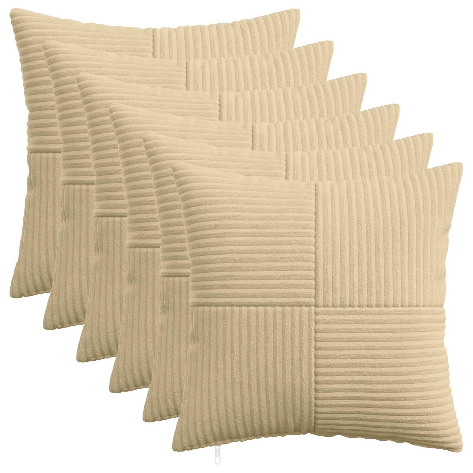 Κάλυμμα Μαξιλαριού 6 pcs ALMELO Γκρι Πράσινο 50 x 50 cm - Pakobazaar