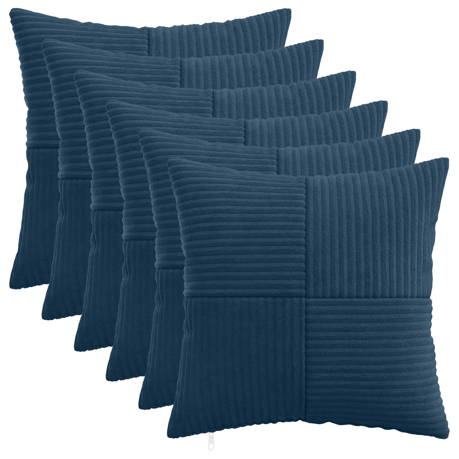 Κάλυμμα Μαξιλαριού 6 pcs ALMELO Σκούρο μπλε 50 x 50 cm