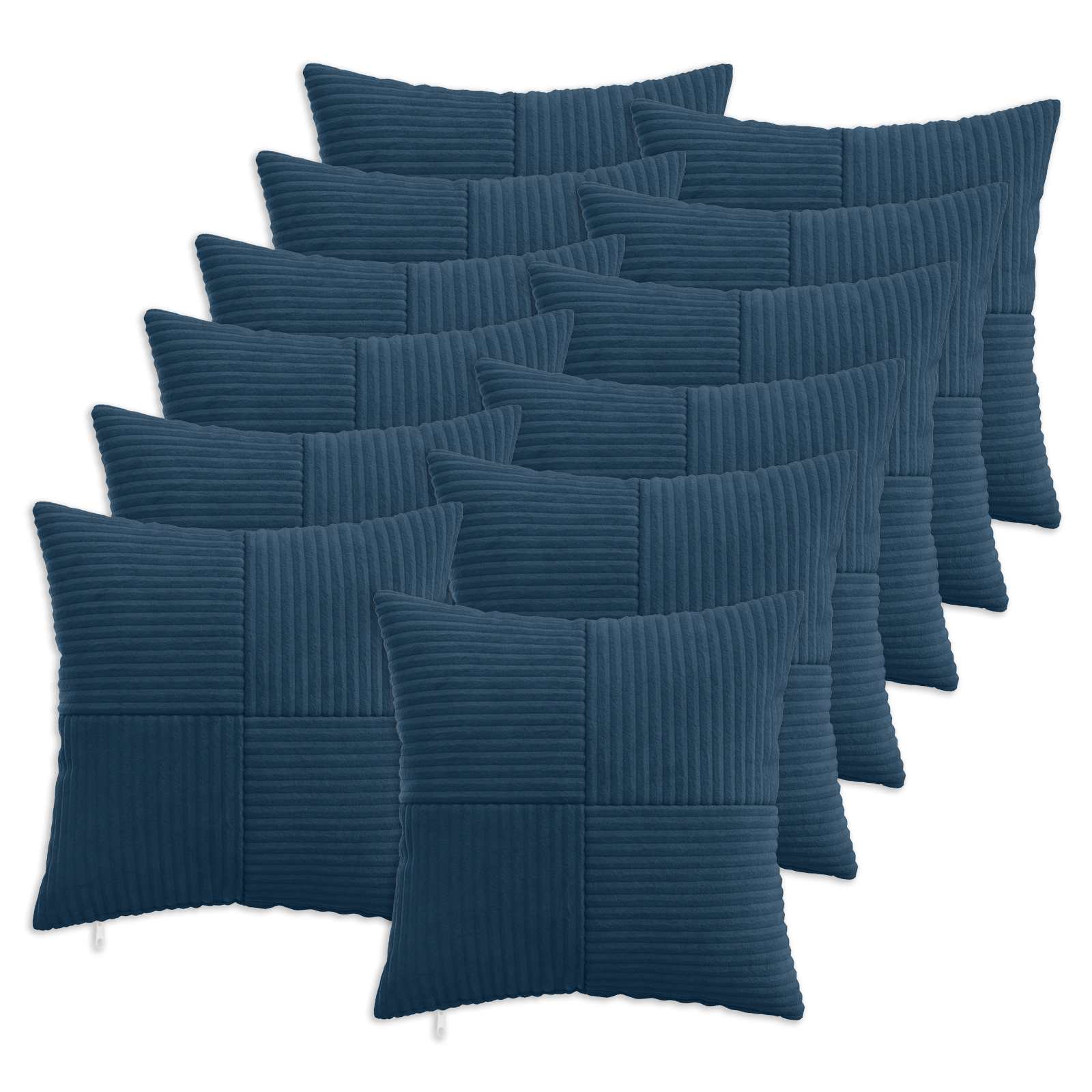 Κάλυμμα Μαξιλαριού 12 pcs ALMELO Σκούρο μπλε 50 x 50 cm - Pakobazaar