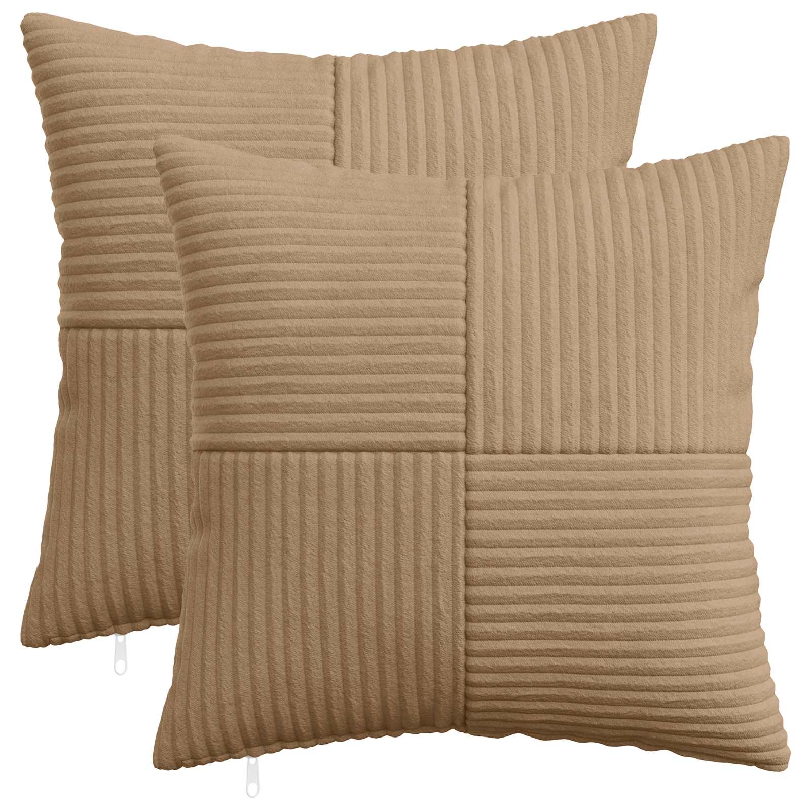 Κάλυμμα Μαξιλαριού 2 pcs ALMELO Καφέ 50 x 50 cm κορντουρόι