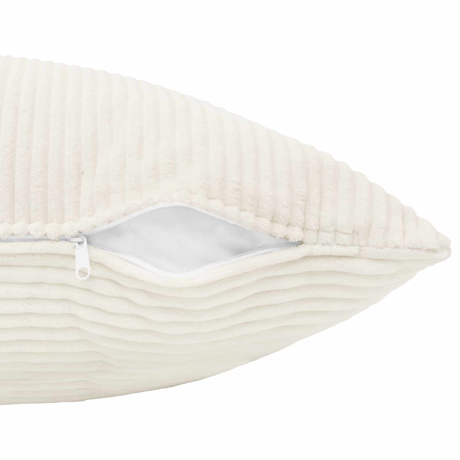 Κάλυμμα Μαξιλαριού 2 pcs ALMELO Κρεμ 50 x 70 cm κορντουρόι - Pakobazaar