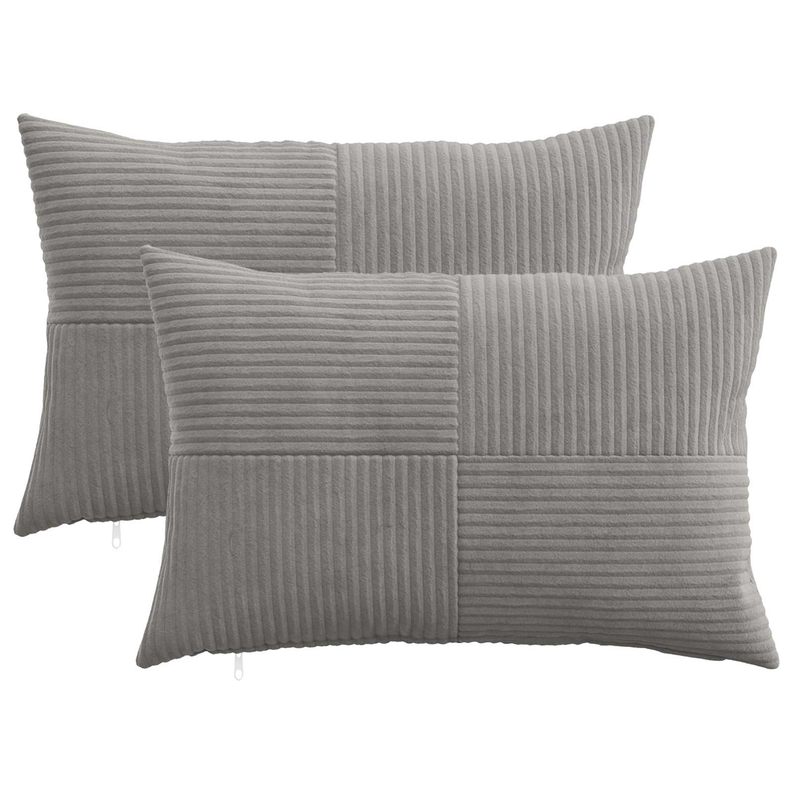Κάλυμμα Μαξιλαριού 2 pcs ALMELO Ανοιχτό γκρι 50 x 75 cm - Pakobazaar