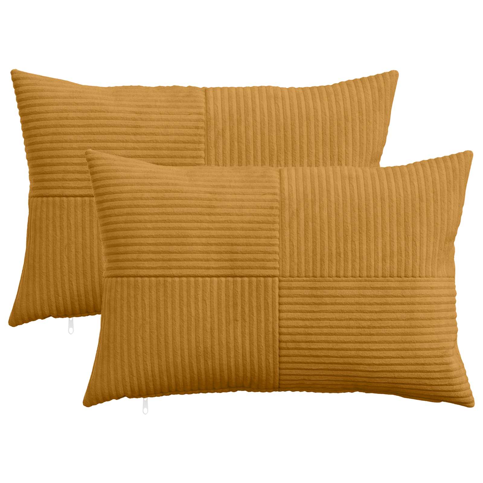 Κάλυμμα Μαξιλαριού 2 pcs ALMELO Κίτρινο 50 x 75 cm κορντουρόι