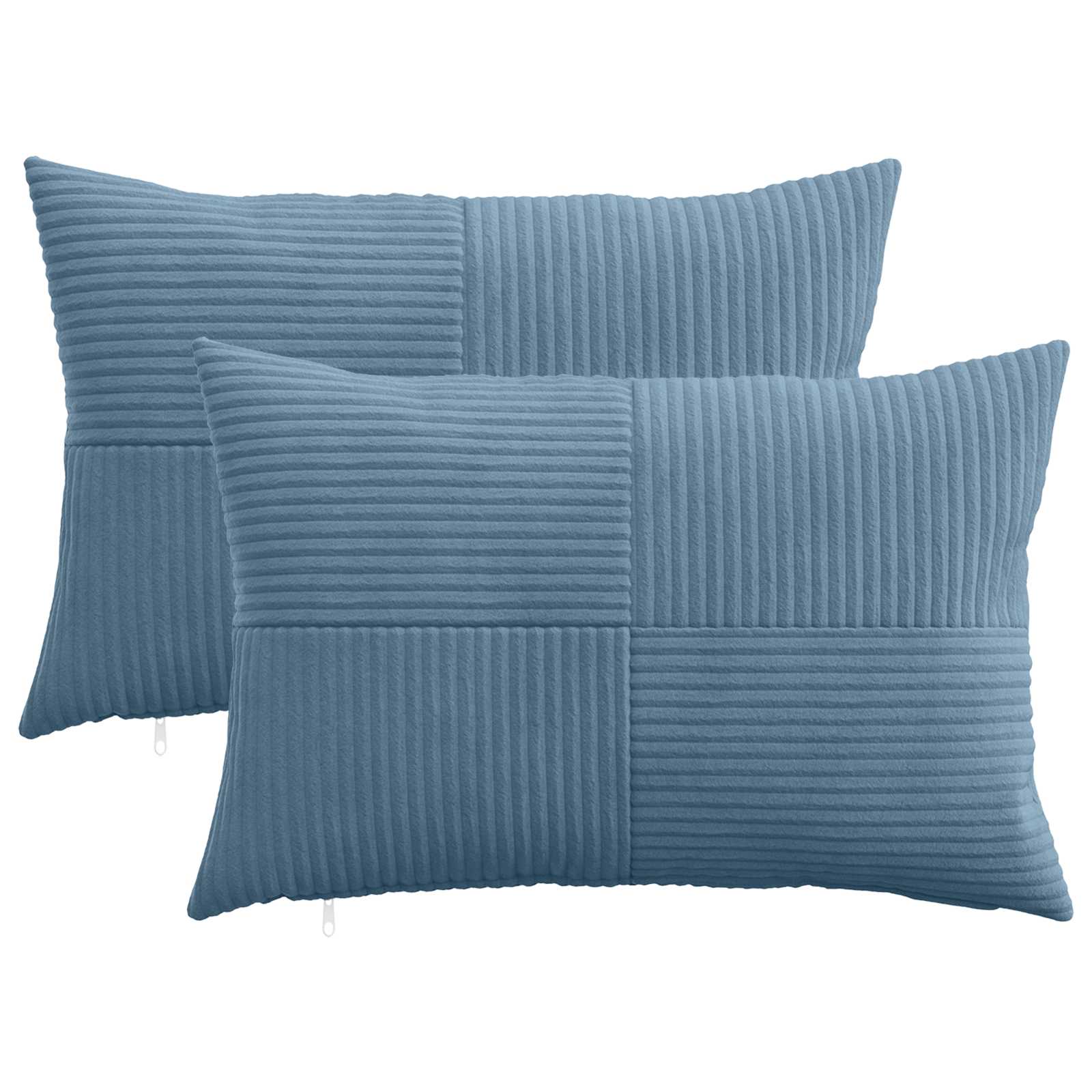 Κάλυμμα Μαξιλαριού 2 pcs ALMELO Μπλε 50 x 80 cm κορντουρόι - Pakobazaar