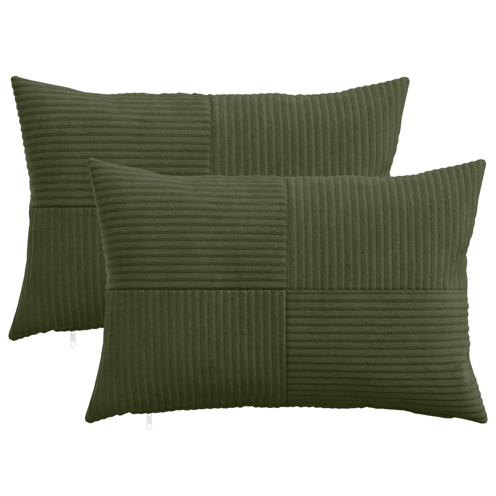 Κάλυμμα Μαξιλαριού 2 pcs ALMELO Πράσινο 50 x 80 cm κορντουρόι
