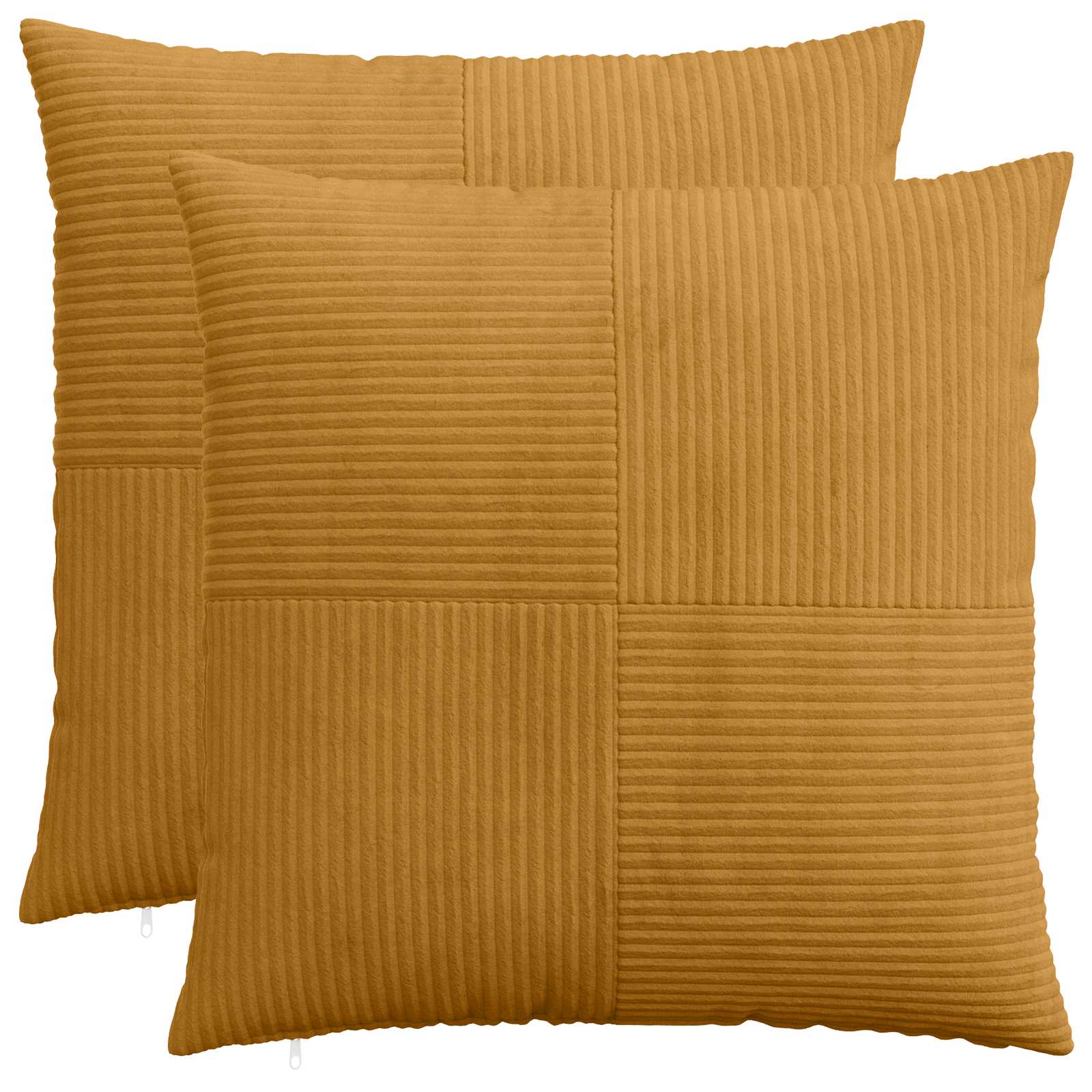 Κάλυμμα Μαξιλαριού 2 pcs ALMELO Κίτρινο 55 x 55 εκ κορντουρόι
