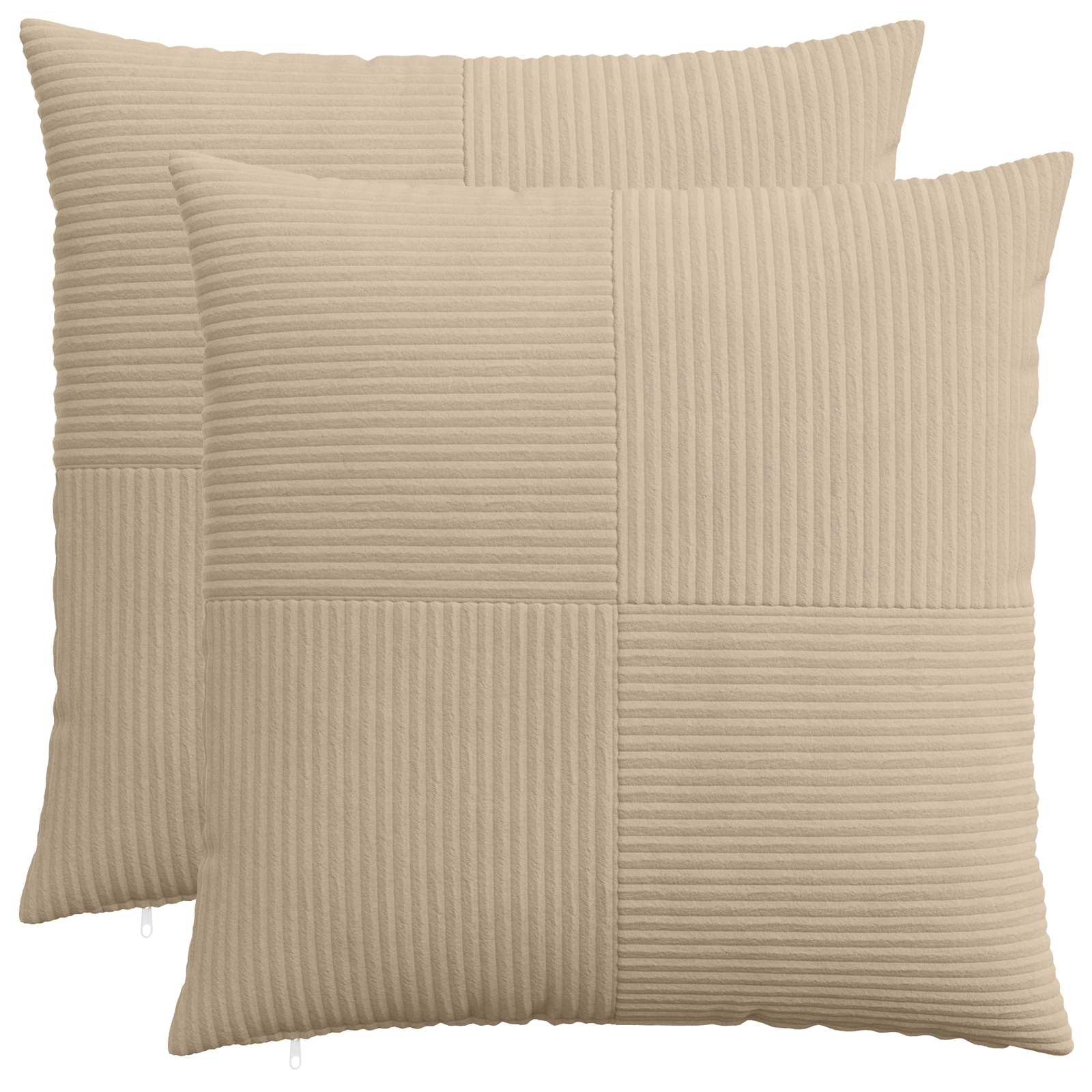 Κάλυμμα Μαξιλαριού 2 pcs ALMELO Taupe 55 x 55 εκ κορντουρόι - Pakobazaar