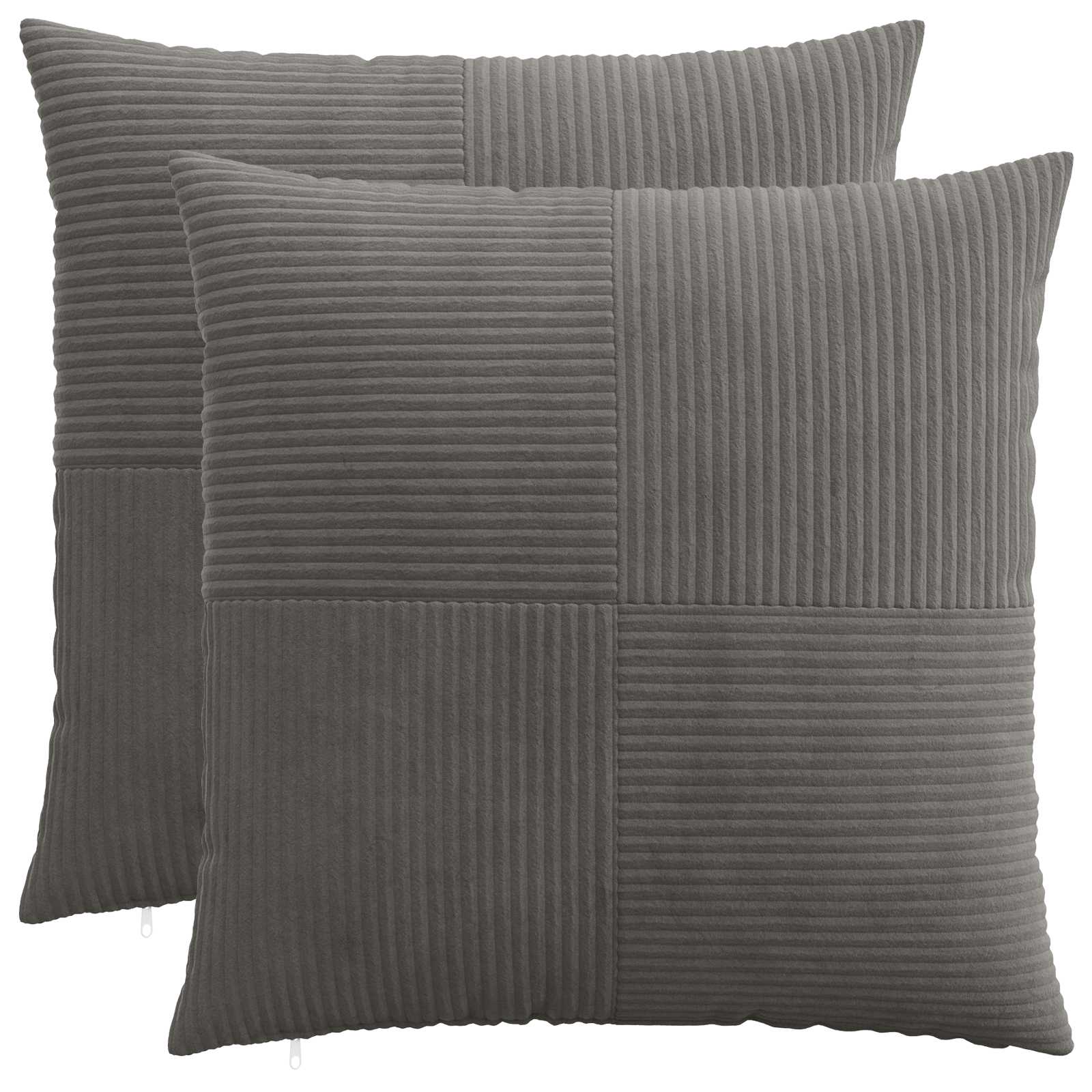 Κάλυμμα Μαξιλαριού 2 pcs ALMELO Σκούρο Γκρι 60 x 60 cm - Pakobazaar