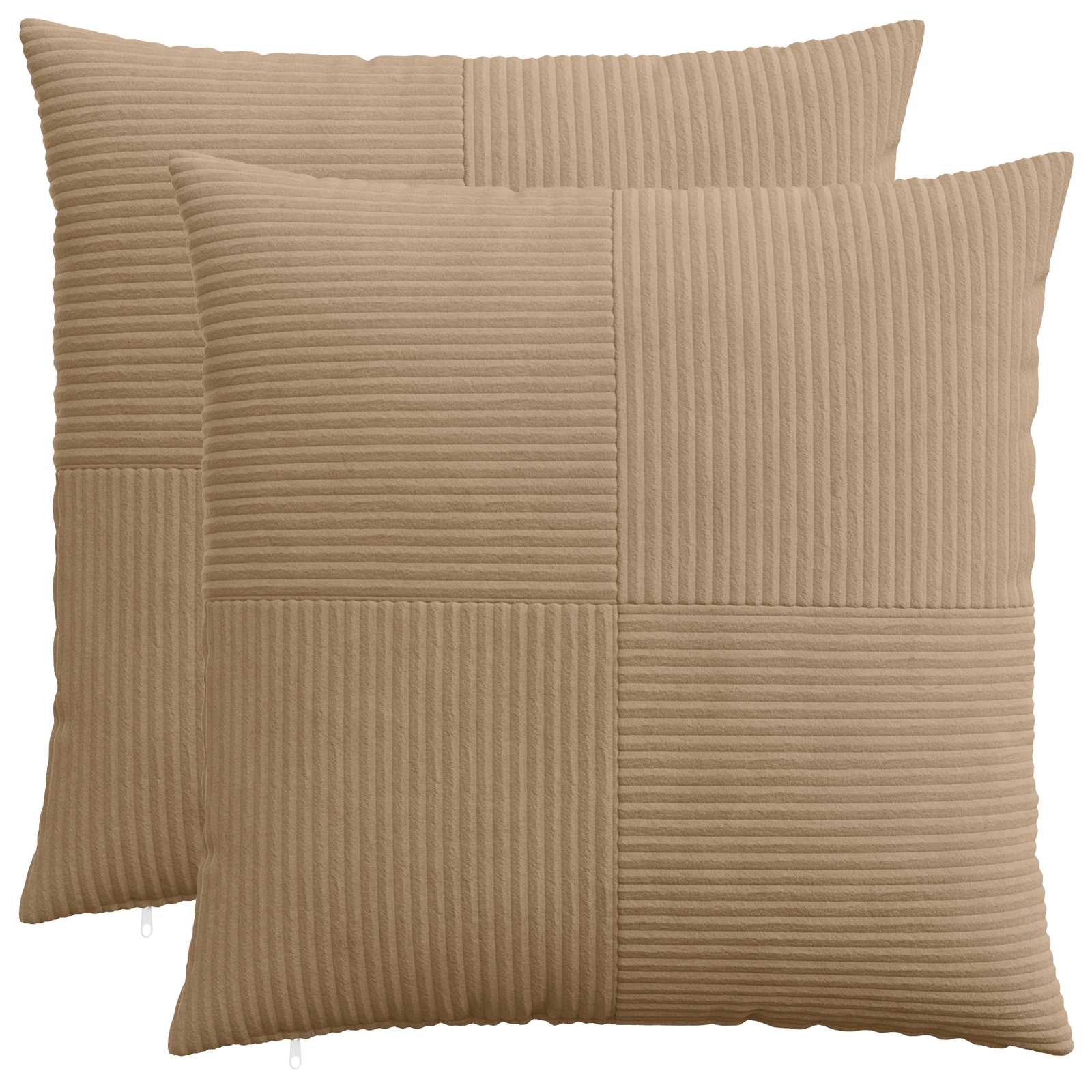 Κάλυμμα Μαξιλαριού 2 pcs ALMELO Καφέ 60 x 60 cm κορντουρόι
