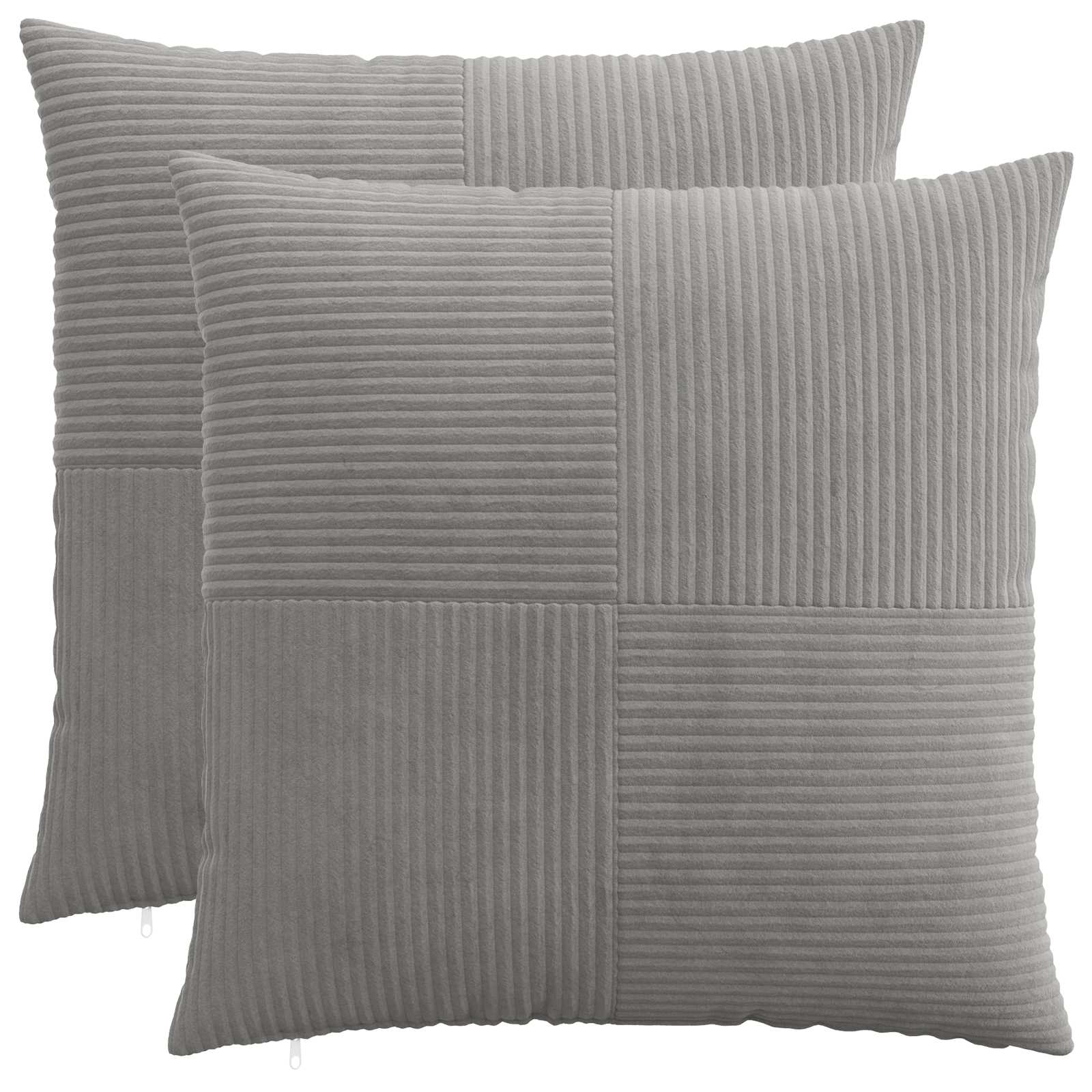 Κάλυμμα Μαξιλαριού 2 pcs ALMELO Ανοιχτό γκρι 65 x 65 εκ. - Pakobazaar