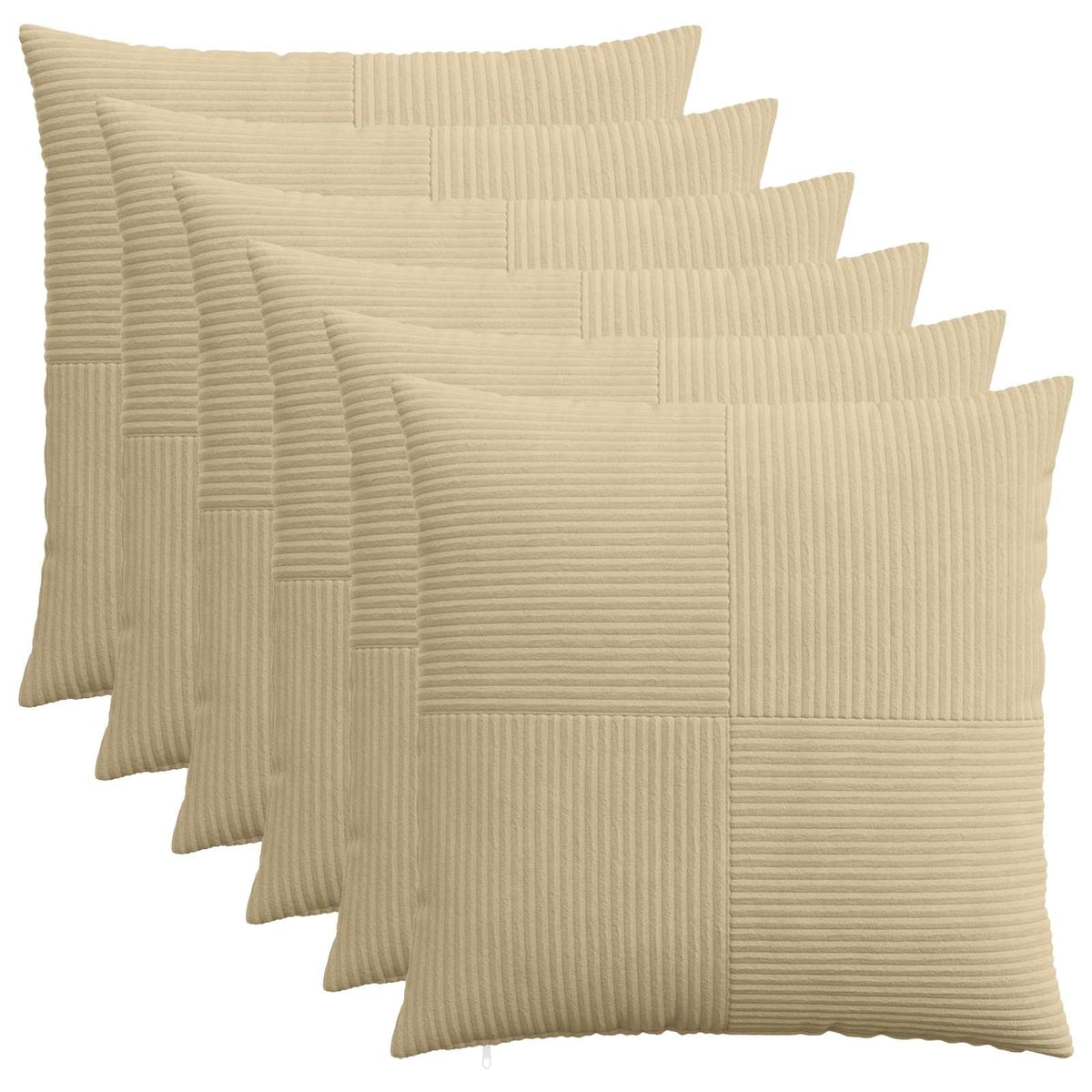 Κάλυμμα Μαξιλαριού 6 pcs ALMELO Γκρι Πράσινο 65 x 65 εκ.