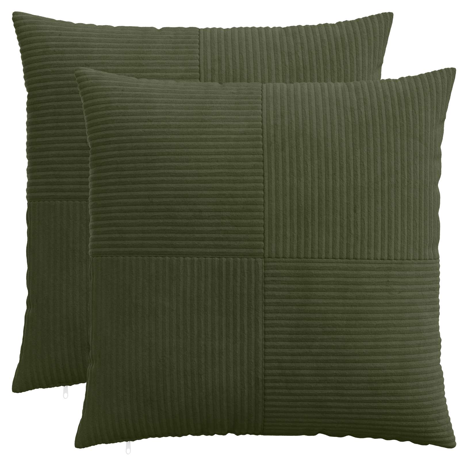 Κάλυμμα Μαξιλαριού 2 pcs ALMELO Πράσινο 65 x 65 εκ. κορντουρόι - Pakobazaar