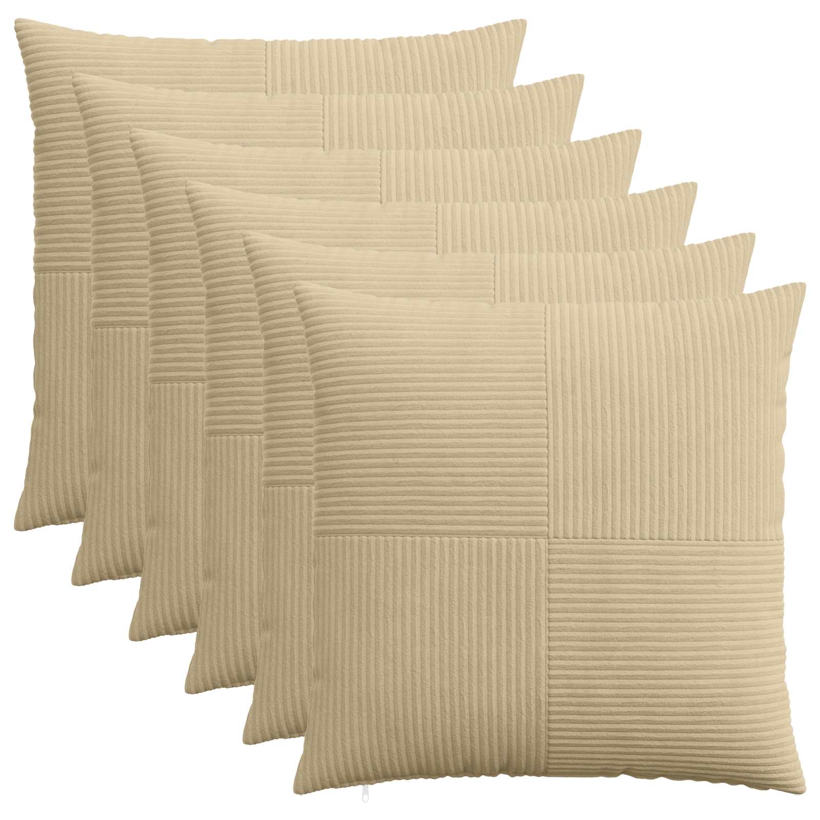 Κάλυμμα Μαξιλαριού 6 pcs ALMELO Γκρι Πράσινο 70 x 70 cm